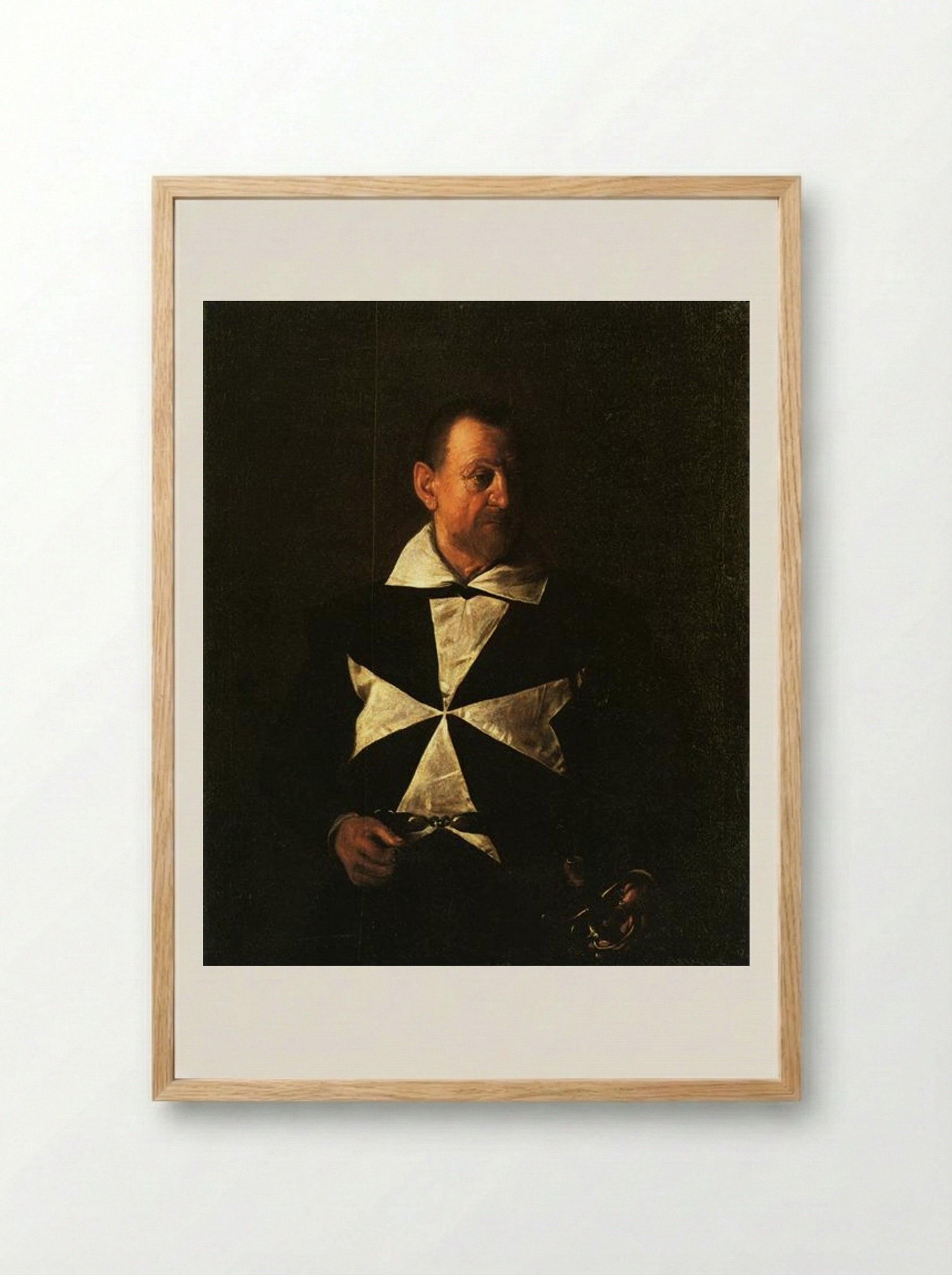 Portrait of Fra Antonio Martelli - Caravaggio - Framed Print Wood