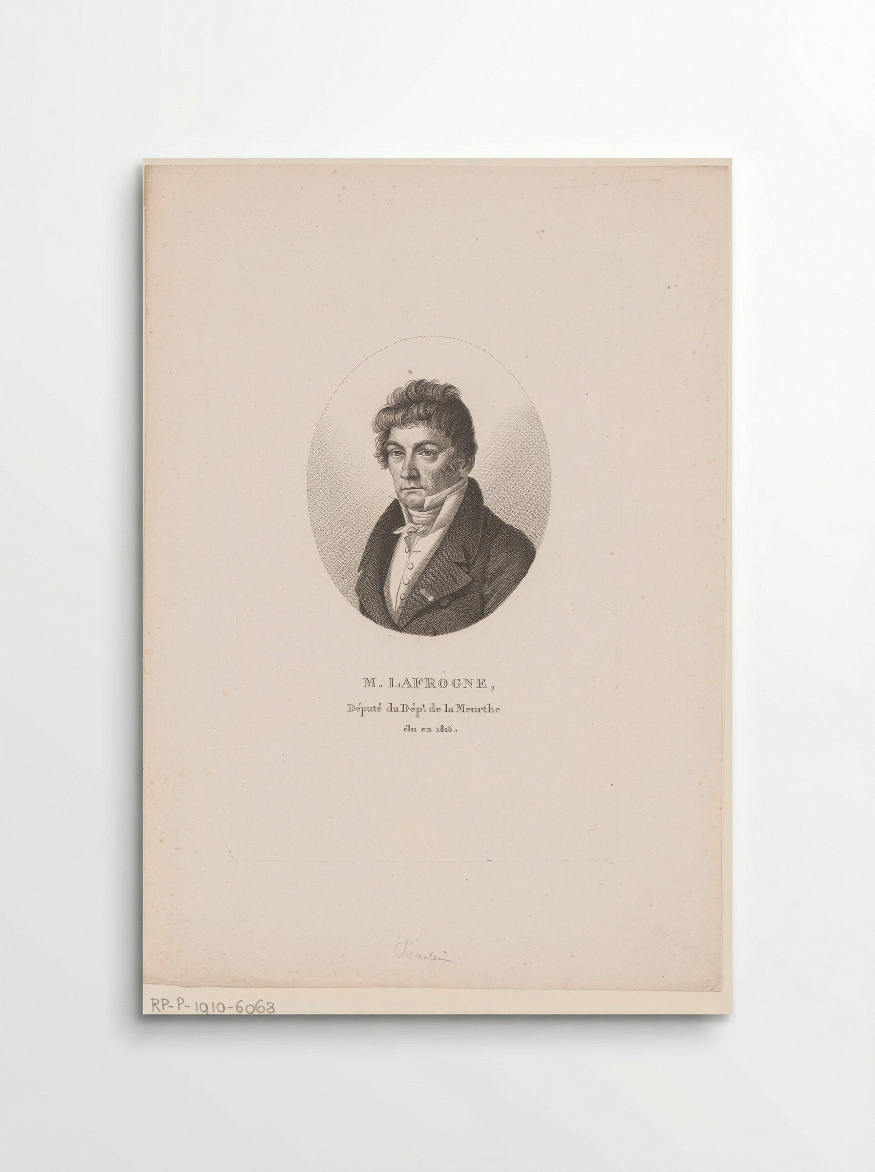 Portrait of François Balthazar Lafrogne - Ambroise Tardieu - Poster