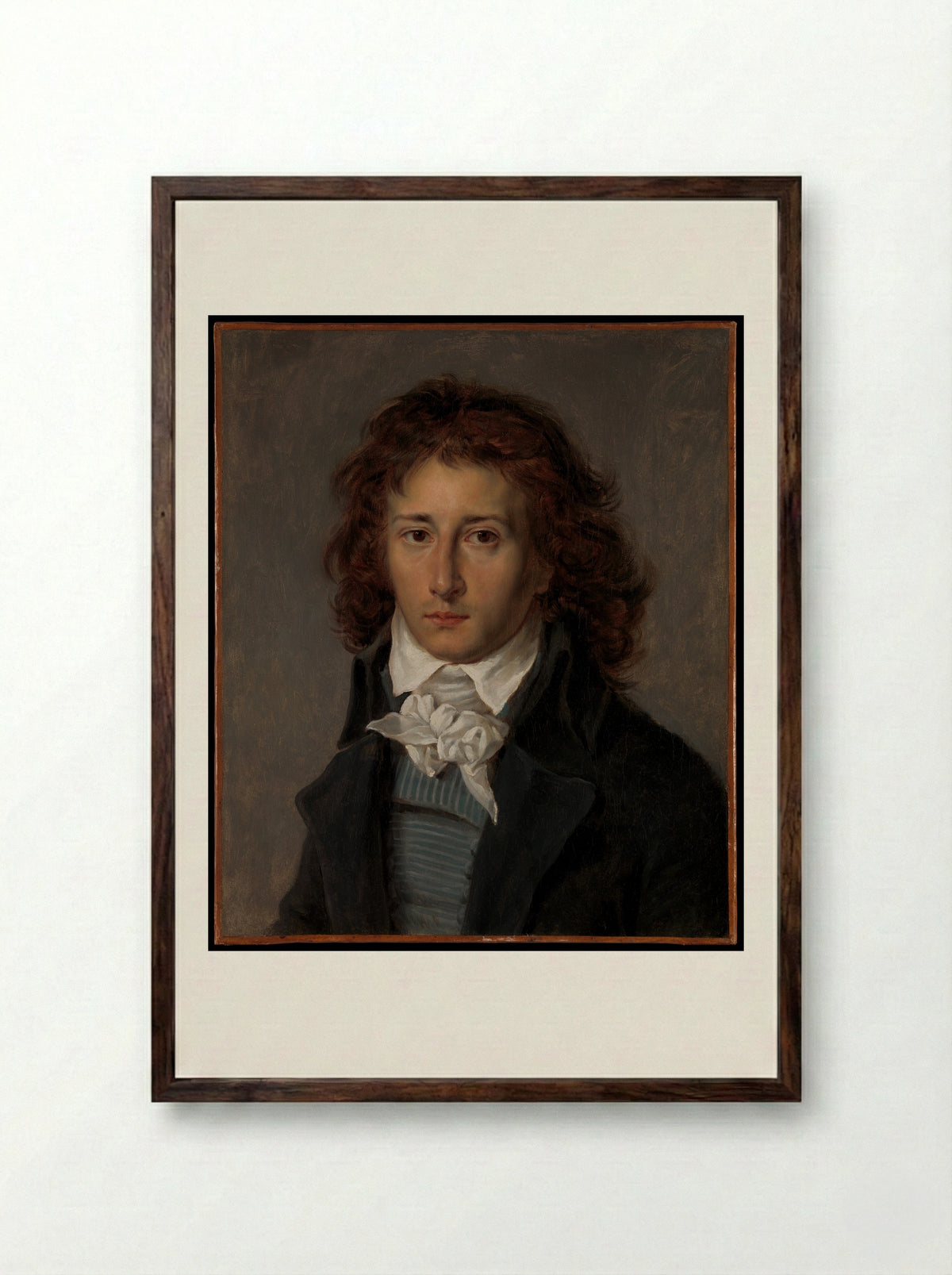 Portrait of François Gérard - Antoine-Jean Gros - Framed Print Dark Wood