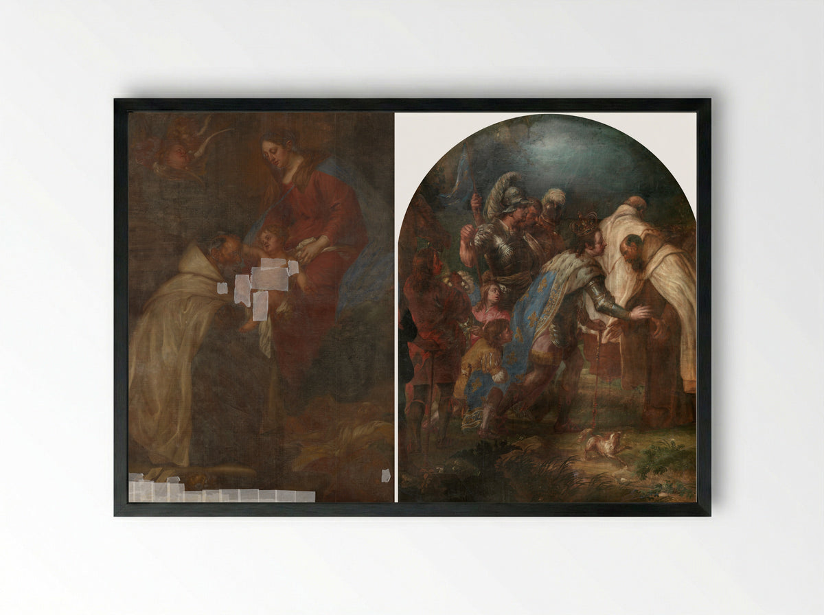 Portrait of François de Gand-Villain, Bishop of Tournai - Lucas Franchoys (II) - Framed Print Black