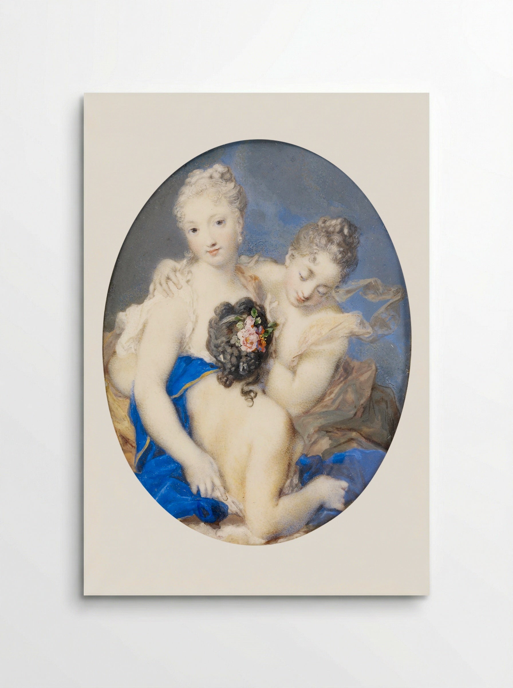 Portrait of Françoise Marie de Bourbon, Duchess of Orléans, as Amphitrite - Rosalba Carriera - Poster