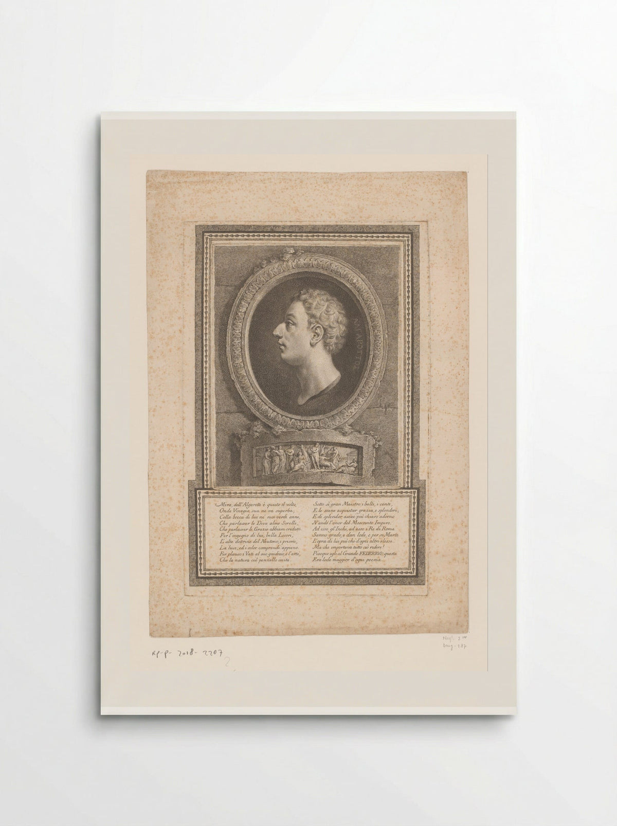 Portrait of Francesco Algarotti - Georg Friedrich Schmidt - Poster