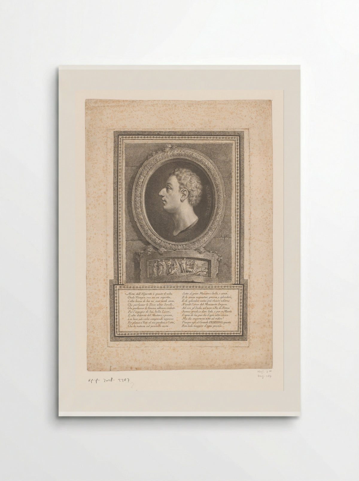 Portrait of Francesco Algarotti - Georg Friedrich Schmidt - Poster