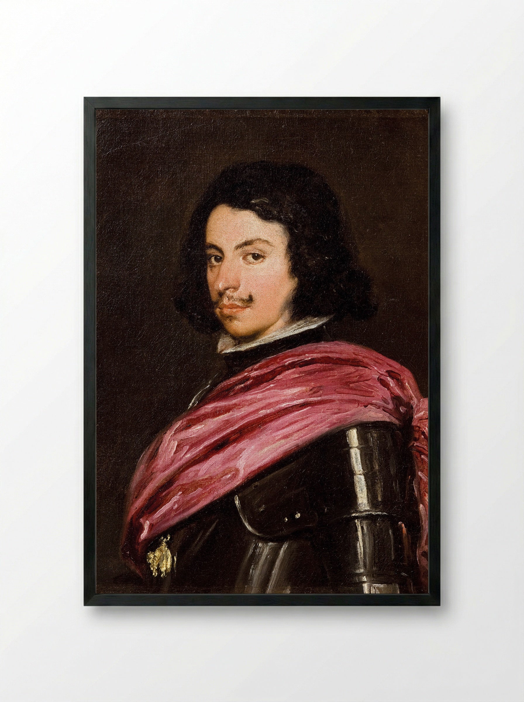 Portrait of Francesco I d'Este - Diego Velázquez - Framed Print Black