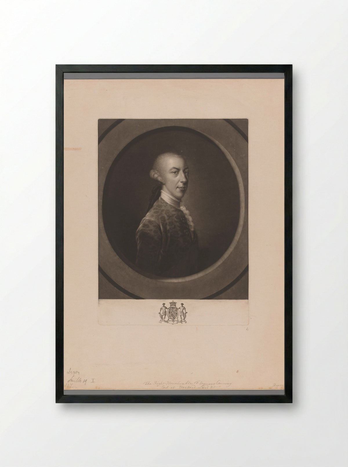Portrait of Francis Seymour-Conway - John Dixon - Framed Print Black