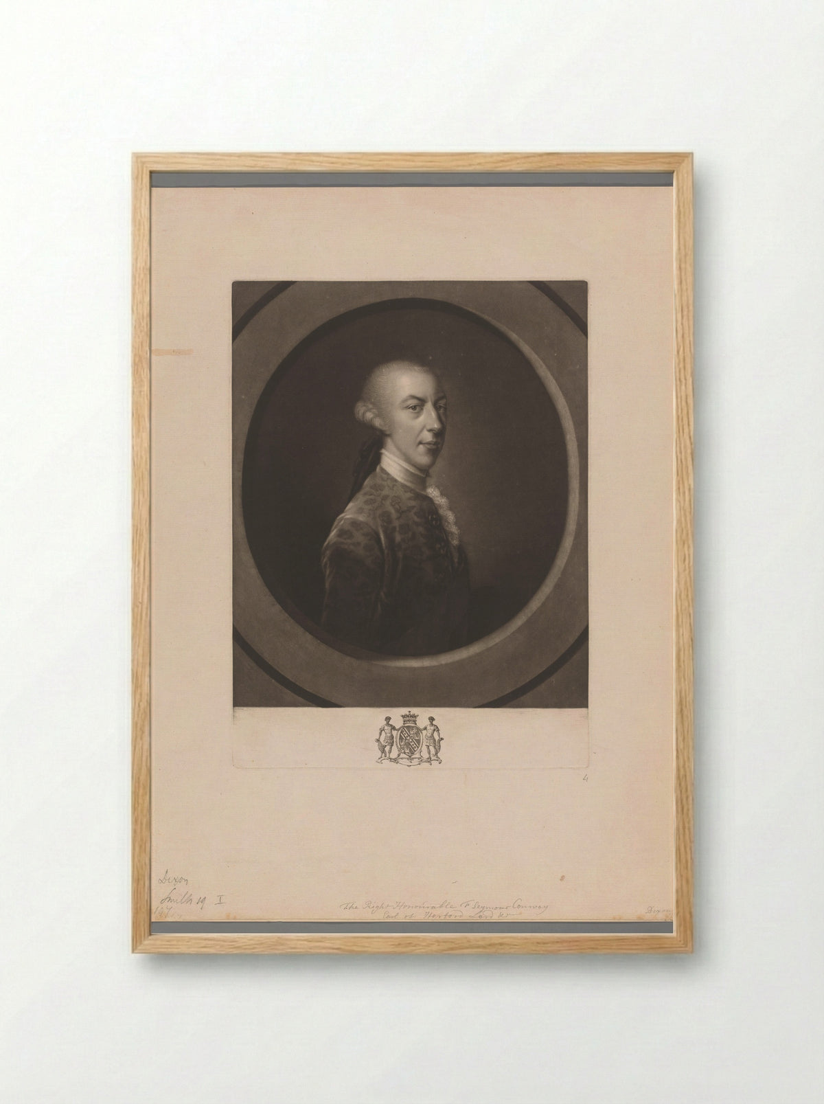 Portrait of Francis Seymour-Conway - John Dixon - Framed Print Wood