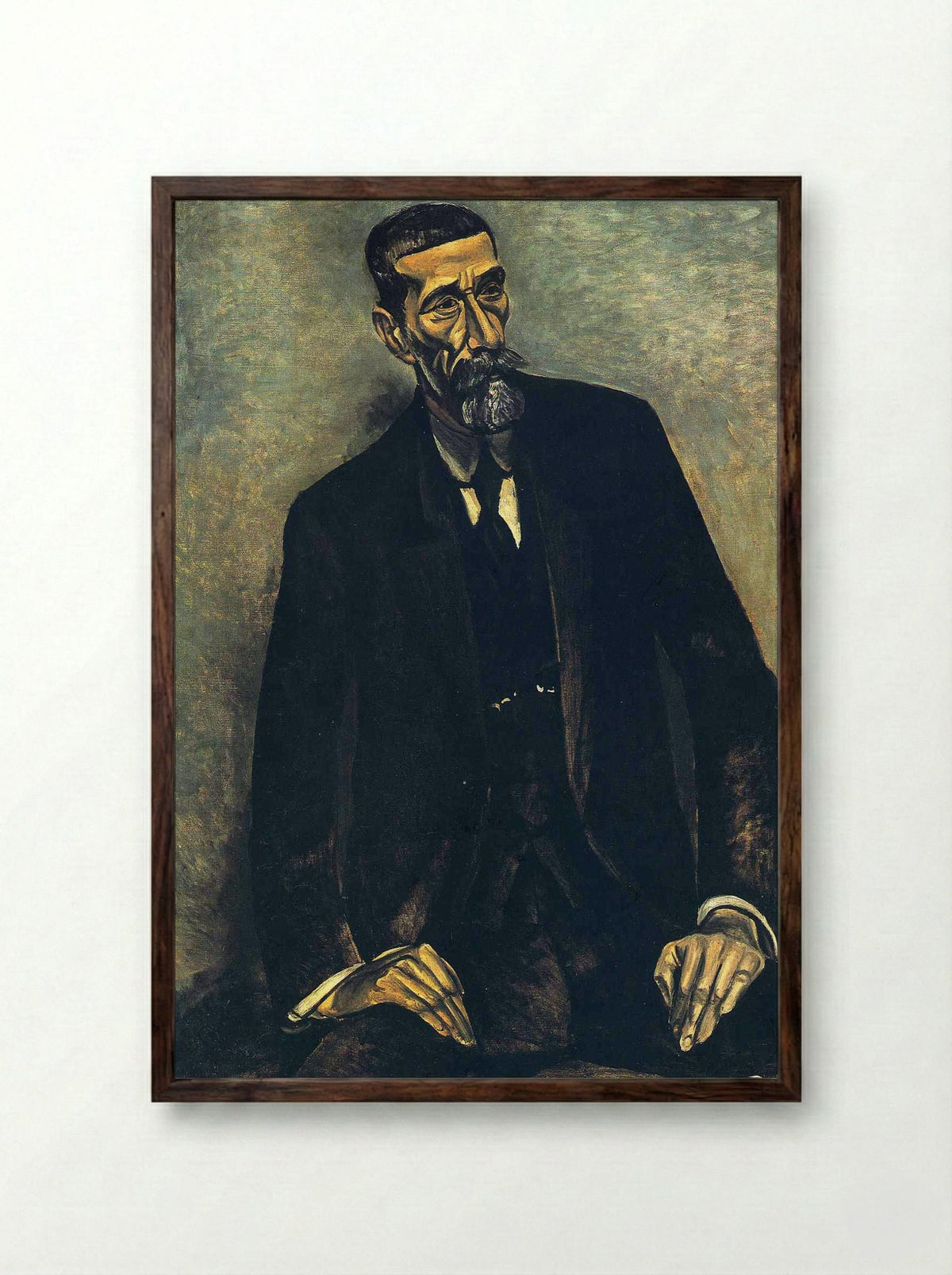 Portrait of Francisco Iturrino - André Derain - Framed Print Dark Wood