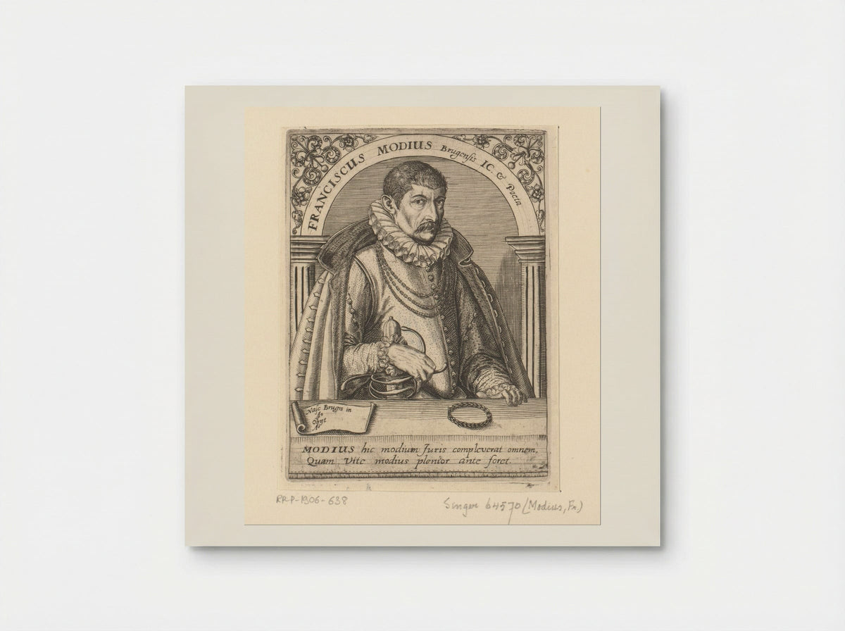 Portrait of Franciscus Modius - Theodor de Bry - Poster