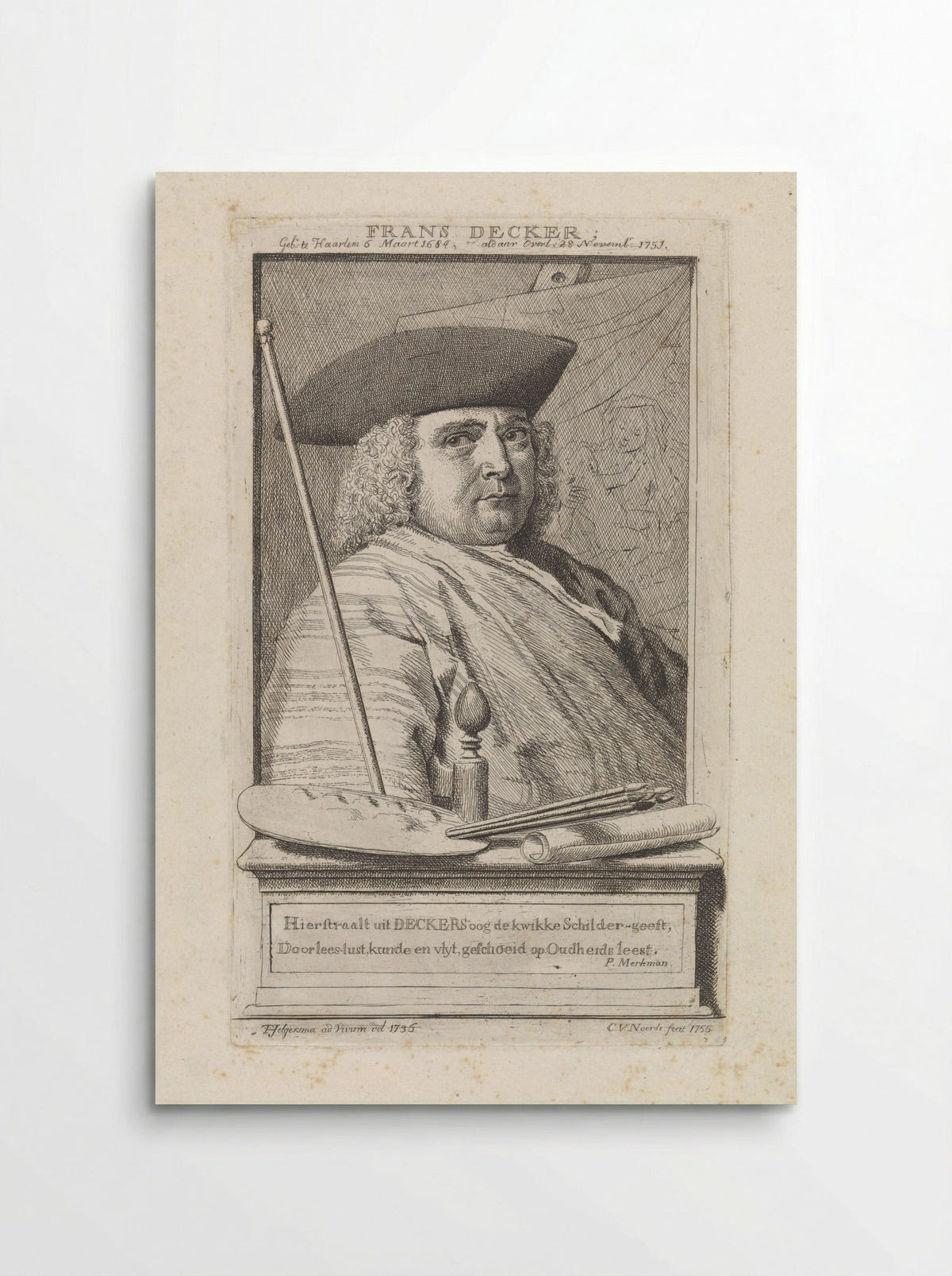 Portrait of Frans Decker - Catharina van Noorde - Poster