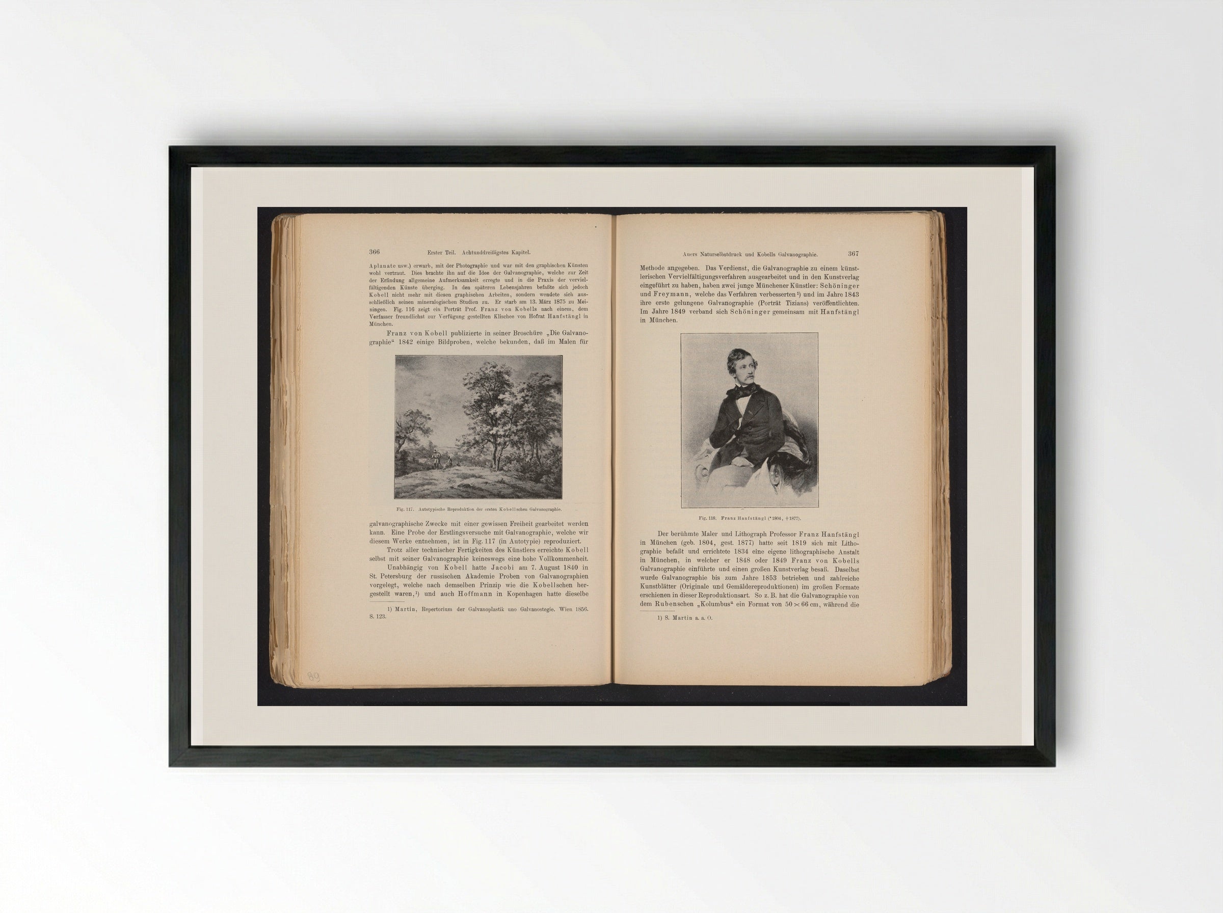 Portrait of Franz Hanfstaengl - Franz Hanfstaengl - Framed Print Black