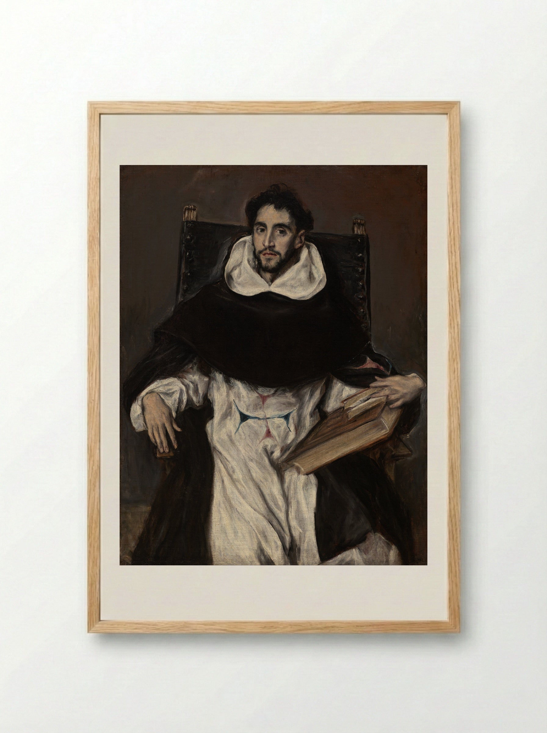 Portrait of Fray Hortensio Felix Paravicino - El Greco - Framed Print Wood