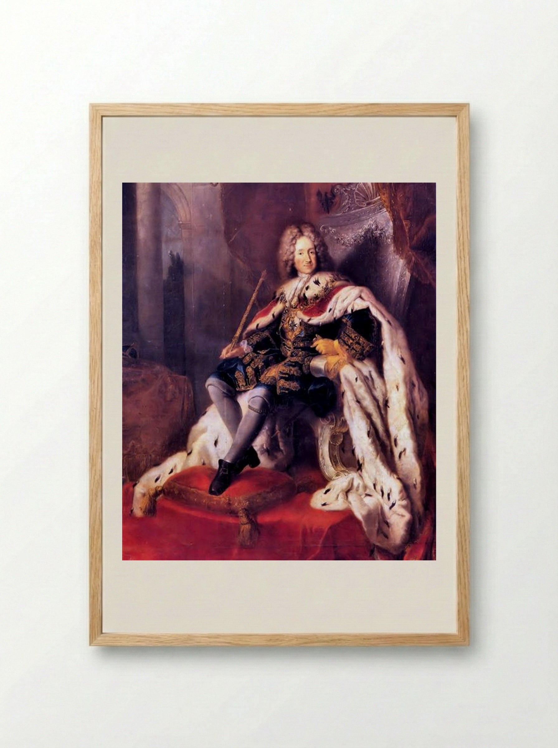 Portrait of Frederick I of Prussia - Antoine Pesne - Framed Print Wood