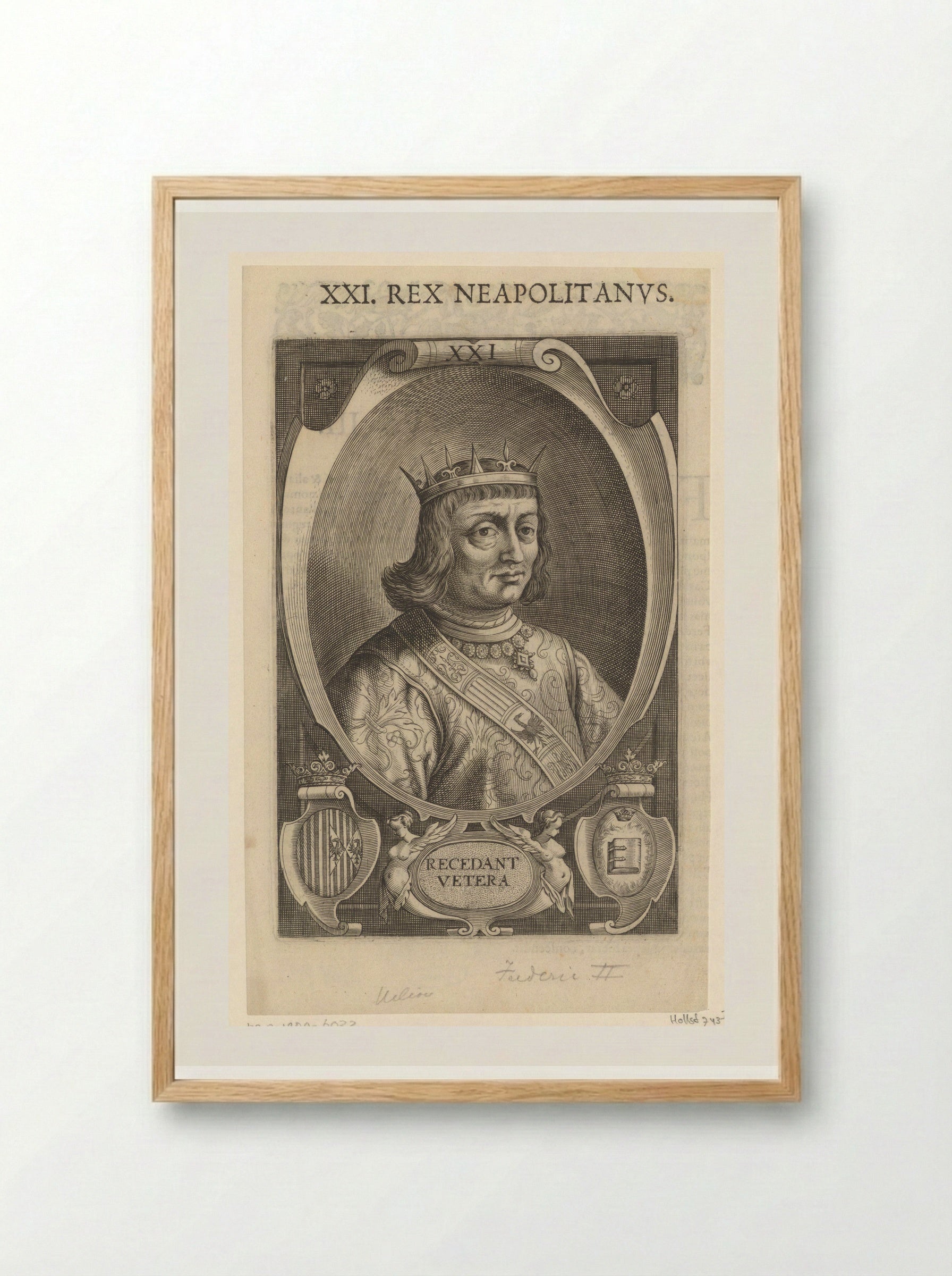 Portrait of Frederick IV, King of Naples - Lucas Kilian - Framed Print Wood