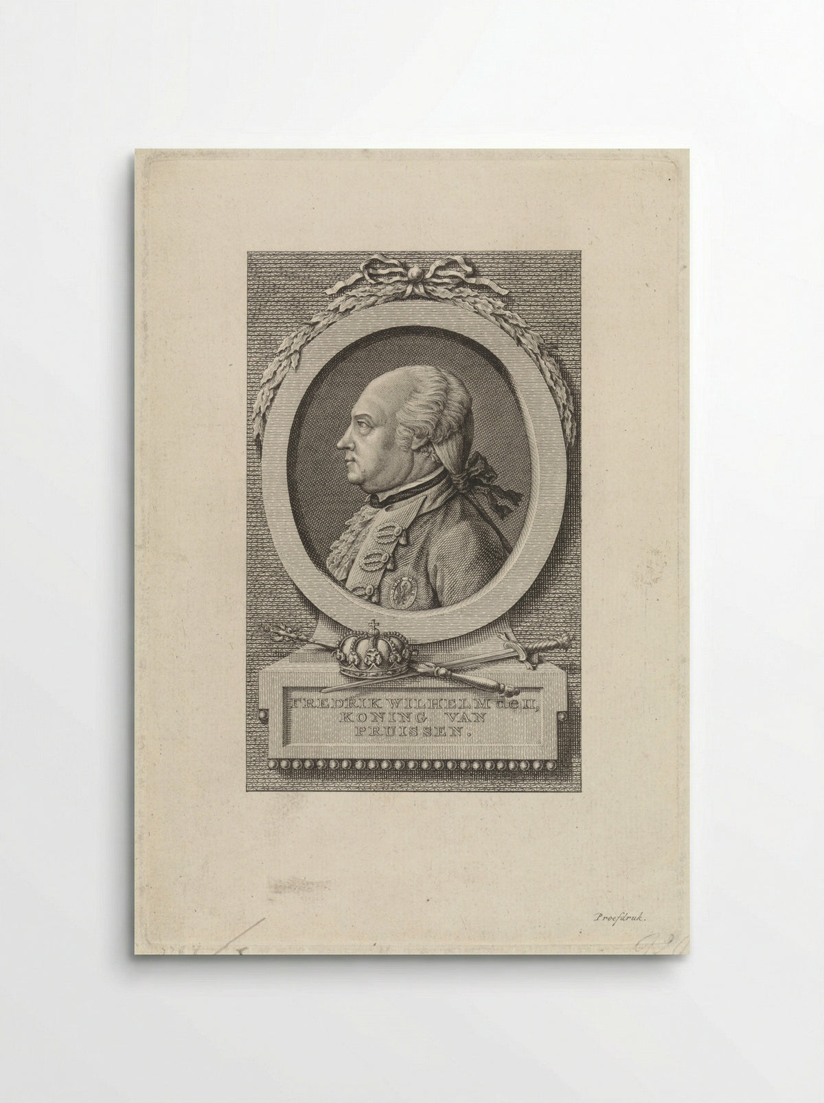 Portrait of Frederick William II, King of Prussia - Theodoor Koning - Poster