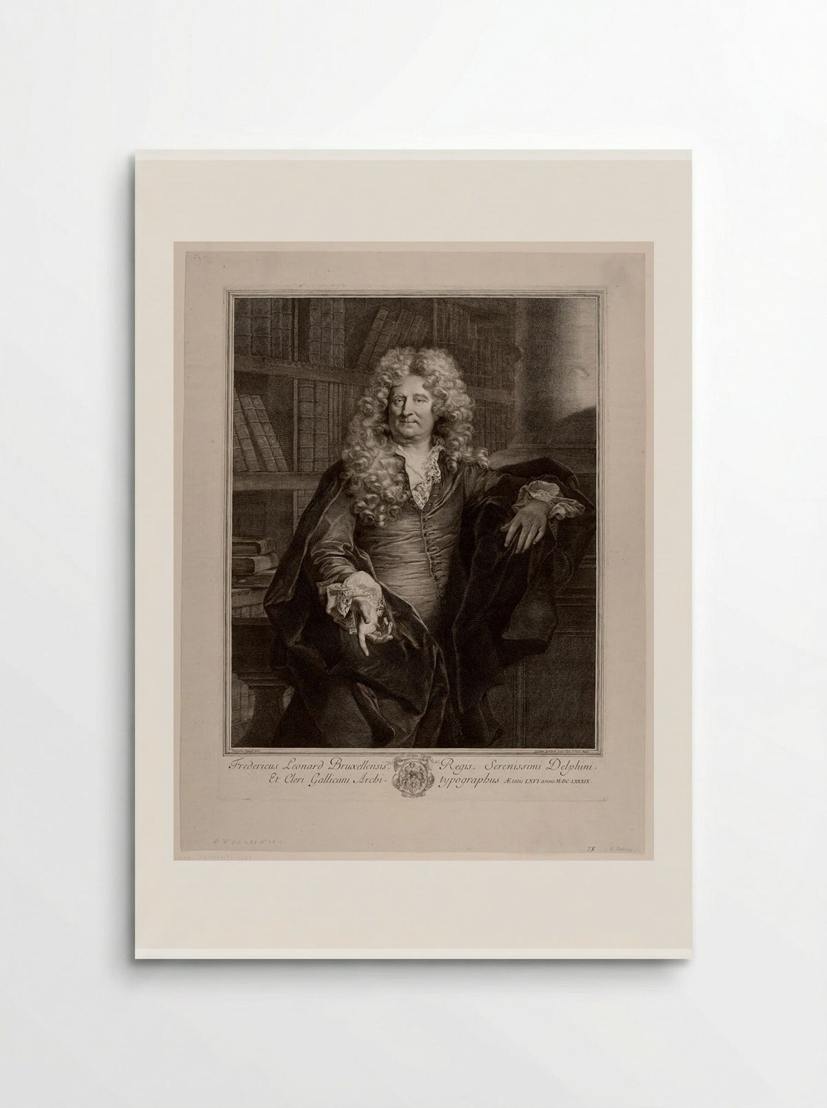Portrait of Fredericus Leonard - Gérard Edelinck - Poster
