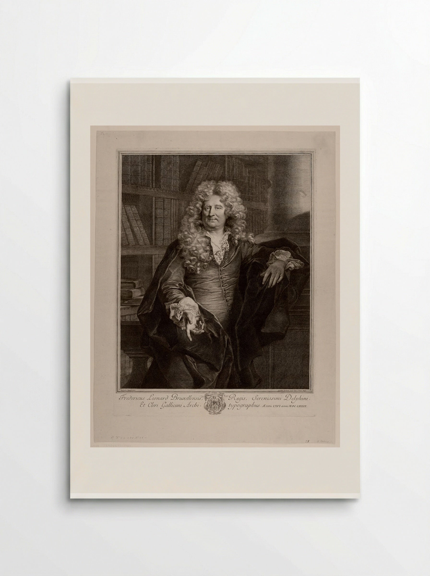 Portrait of Fredericus Leonard - Gérard Edelinck - Poster