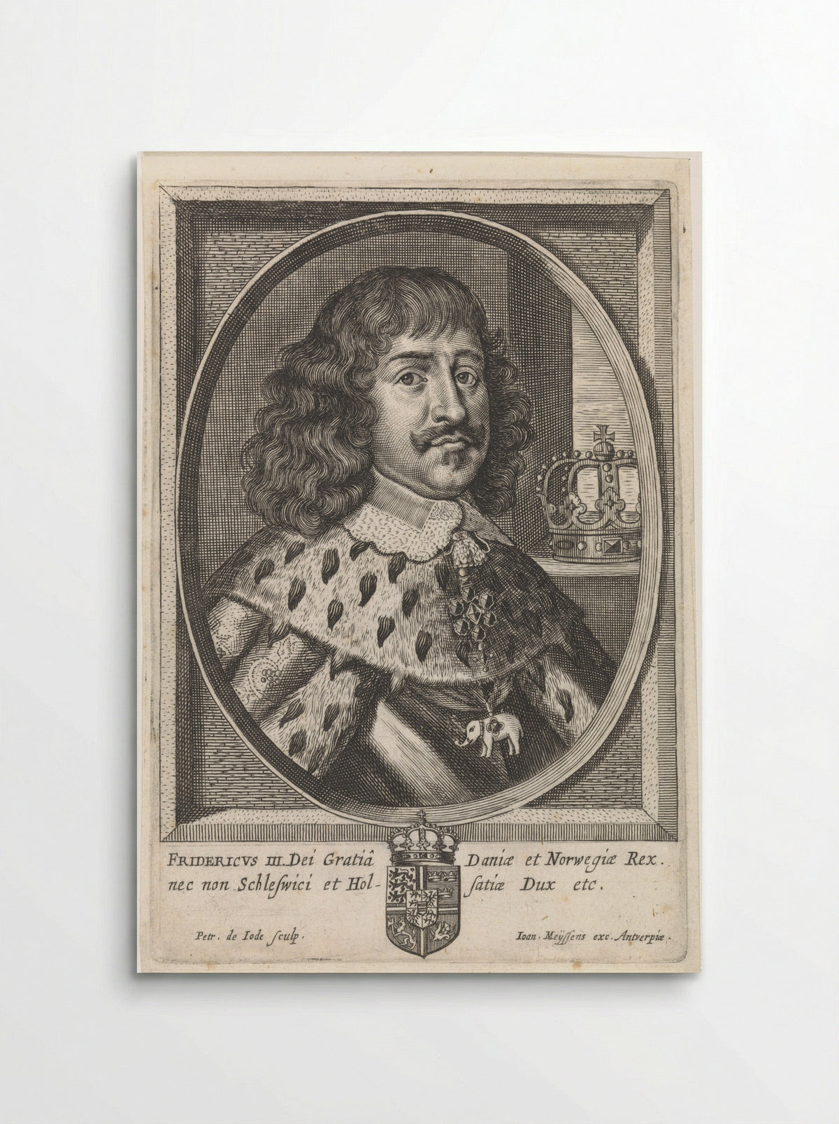 Portrait of Frederik III - Pieter de Jode II - Poster