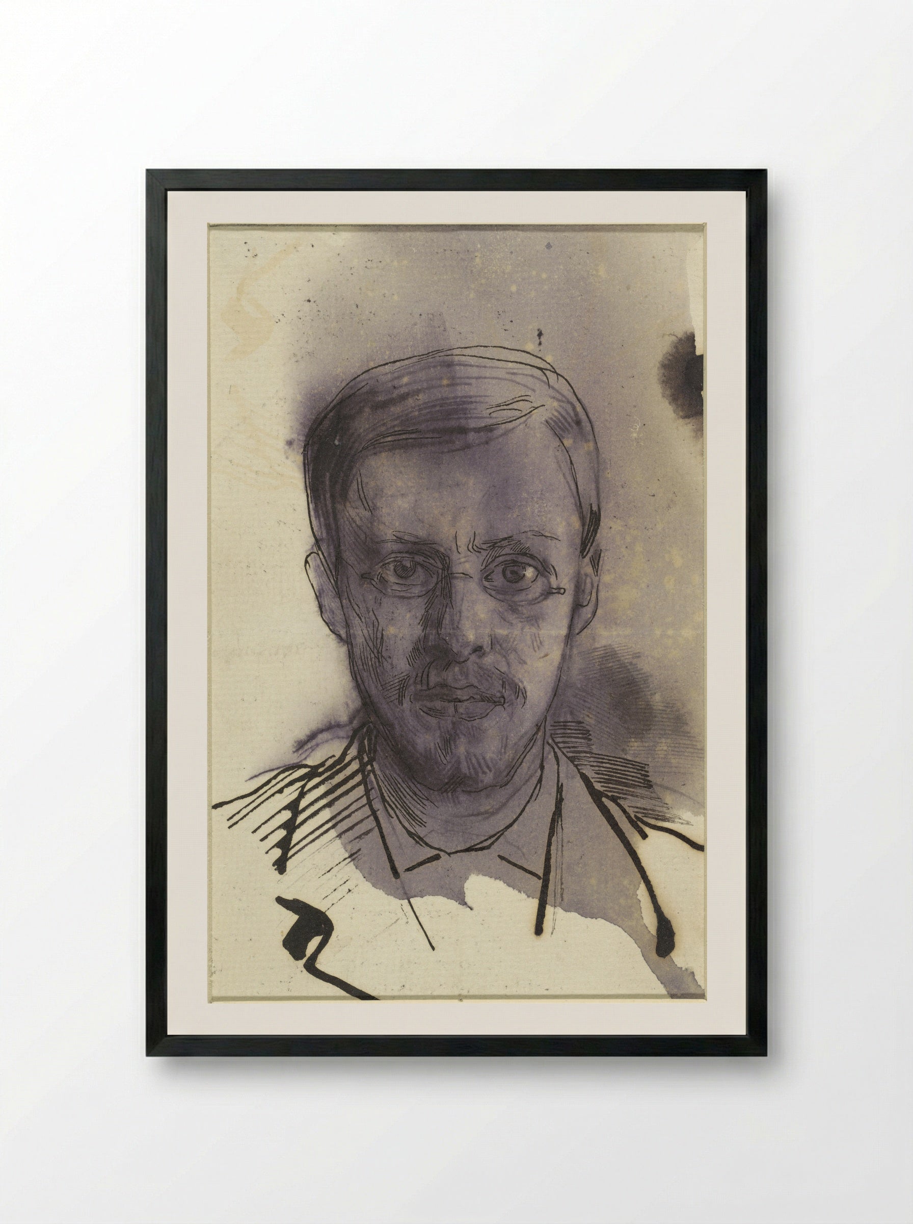 Portrait of Frederik van Eeden - Jan Veth - Framed Print Black