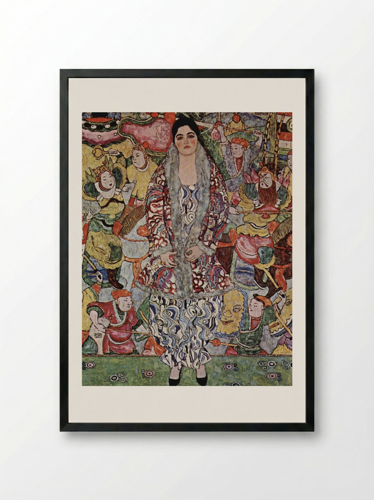 Portrait of Friederike Maria Beer - Gustav Klimt - Framed Print Black