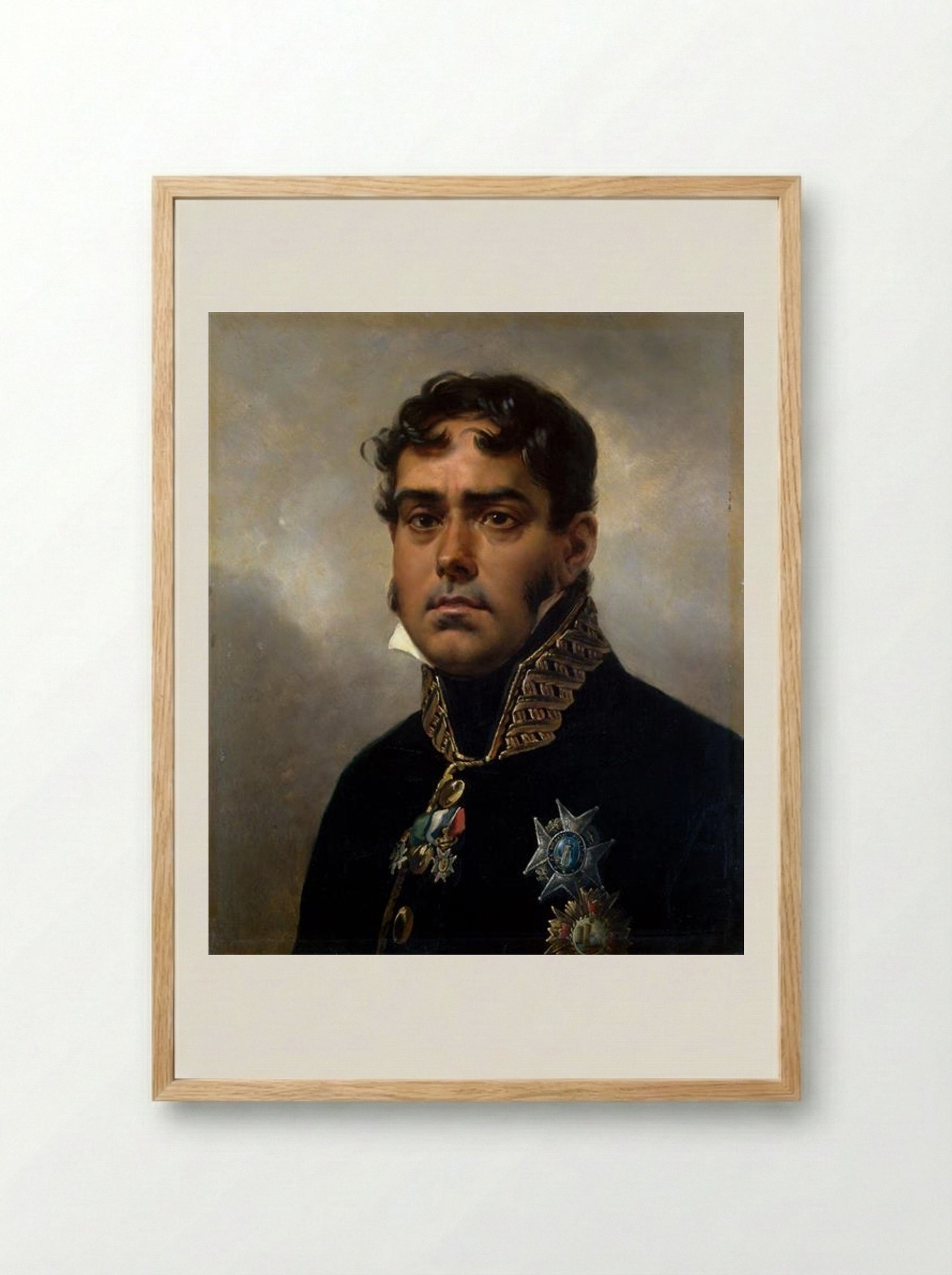 Portrait of General Pablo Morillo - Horace Vernet - Framed Print Wood
