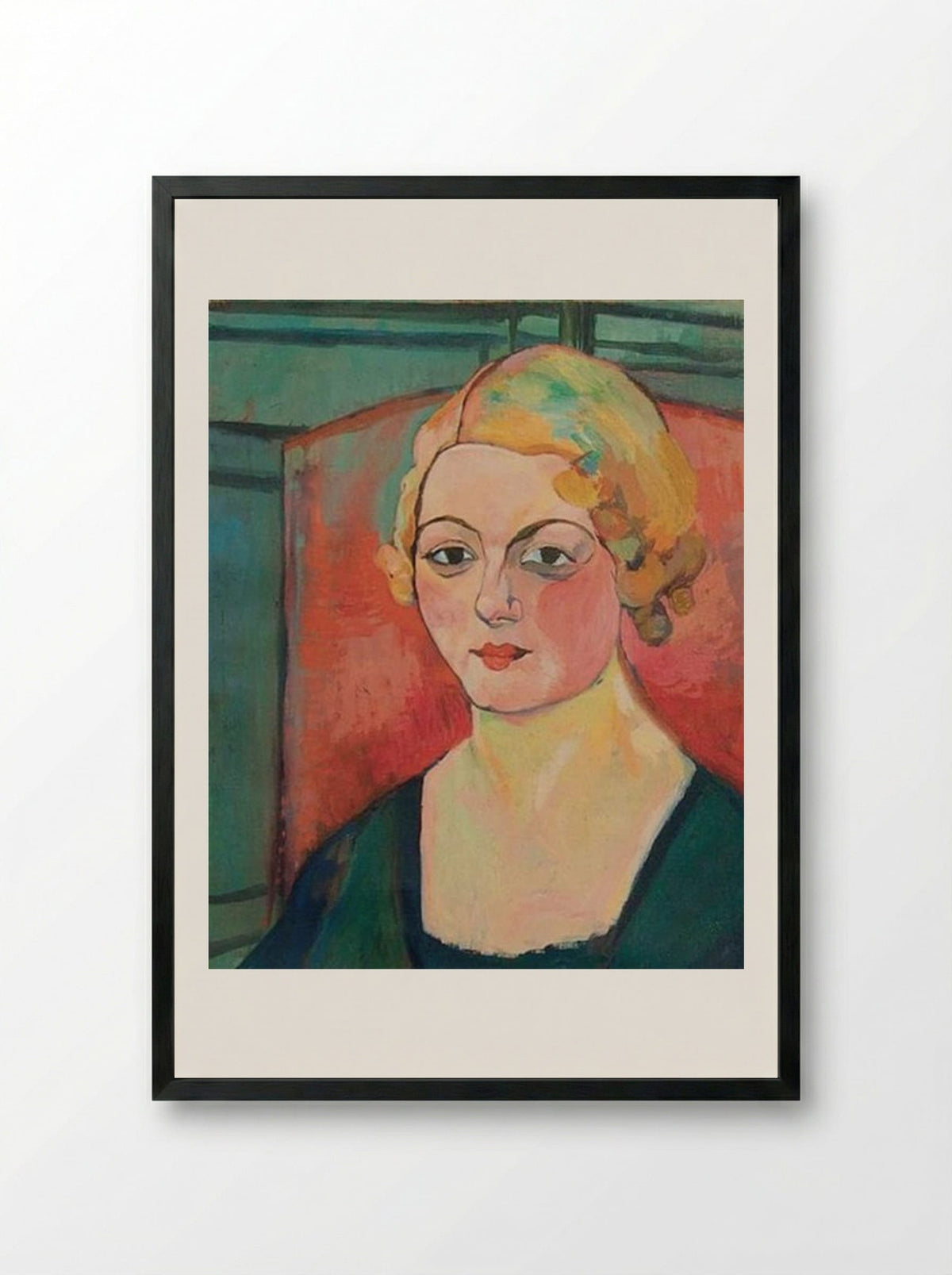Portrait of Geneviève Camax-Zoegger - Suzanne Valadon - Framed Print Black