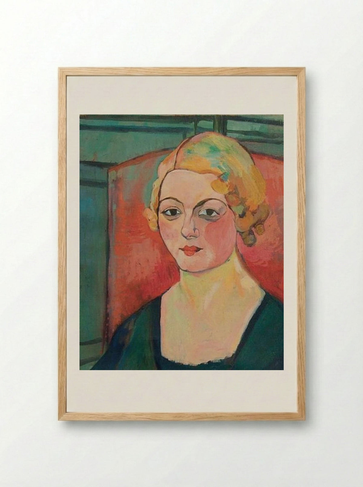 Portrait of Geneviève Camax-Zoegger - Suzanne Valadon - Framed Print Wood