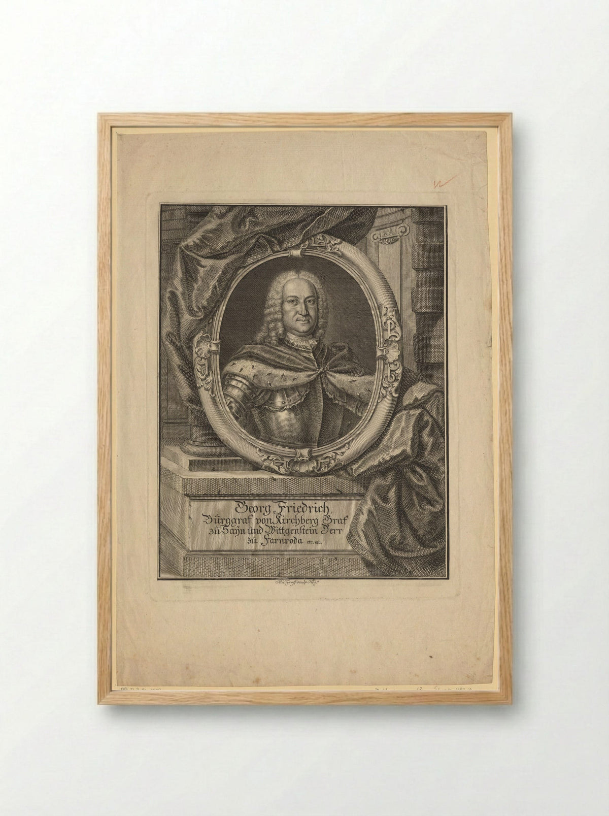 Portrait of Georg Friedrich, Burggraf von Kirchberg - Martin Tyroff - Framed Print Wood