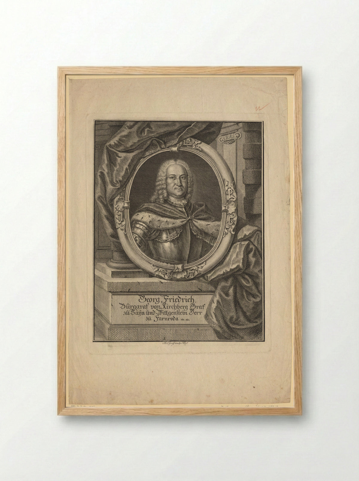Portrait of Georg Friedrich, Burggraf von Kirchberg - Martin Tyroff - Framed Print Wood