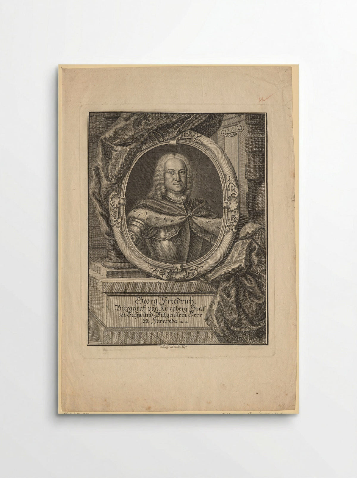 Portrait of Georg Friedrich, Burggraf von Kirchberg - Martin Tyroff - Poster