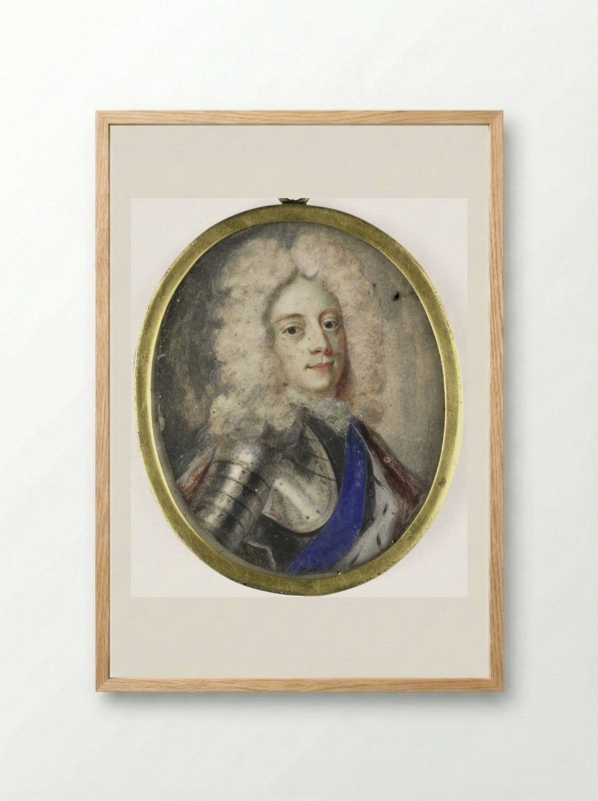 Portrait of George II - Benjamin Arlaud - Framed Print Wood
