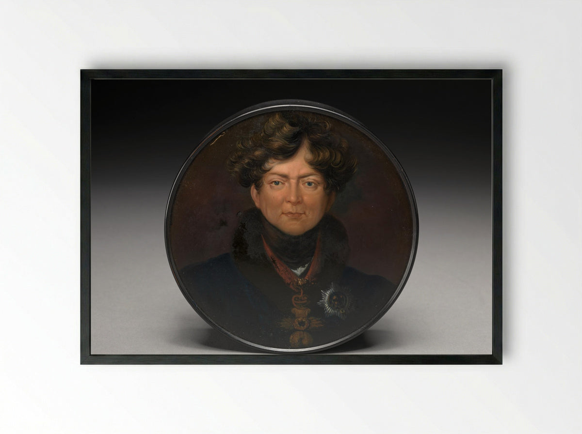 Portrait of George IV - Sir Thomas Lawrence - Framed Print Black