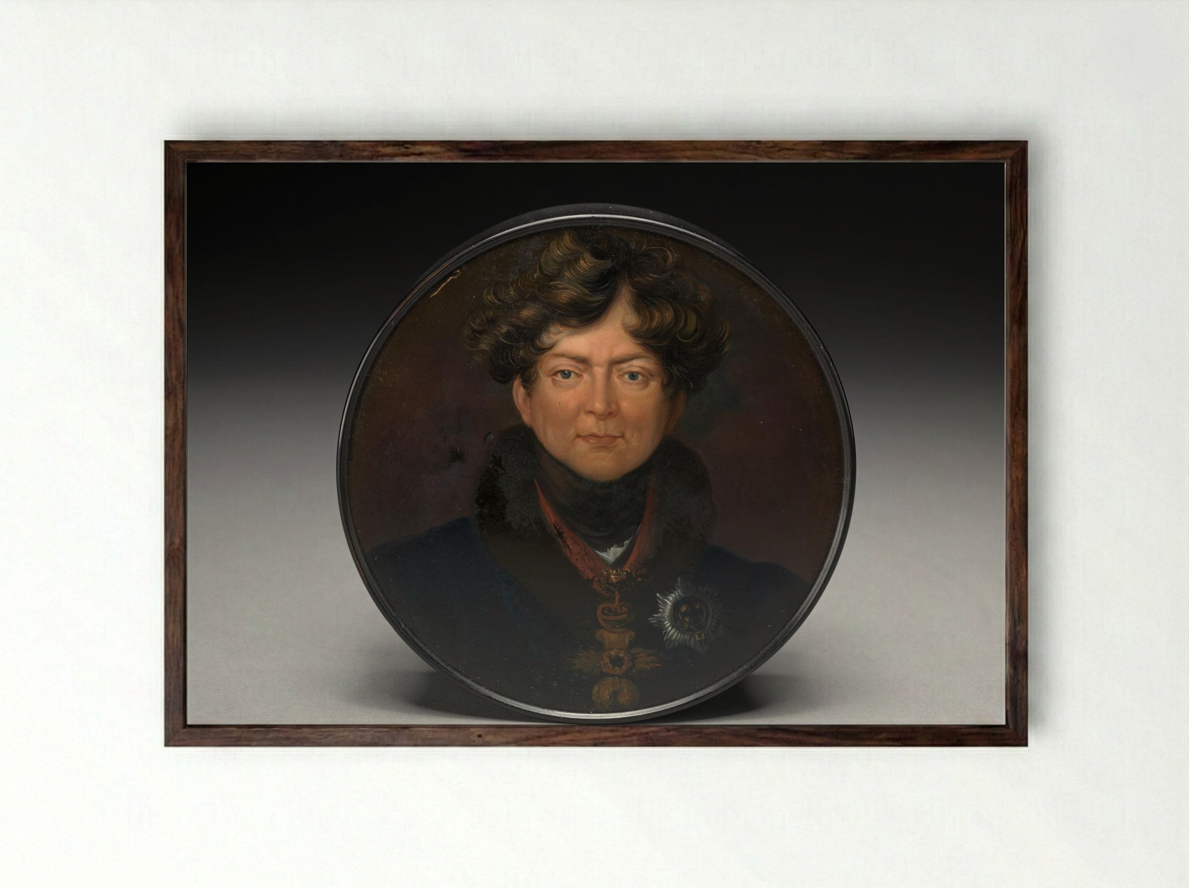 Portrait of George IV - Sir Thomas Lawrence - Framed Print Dark Wood
