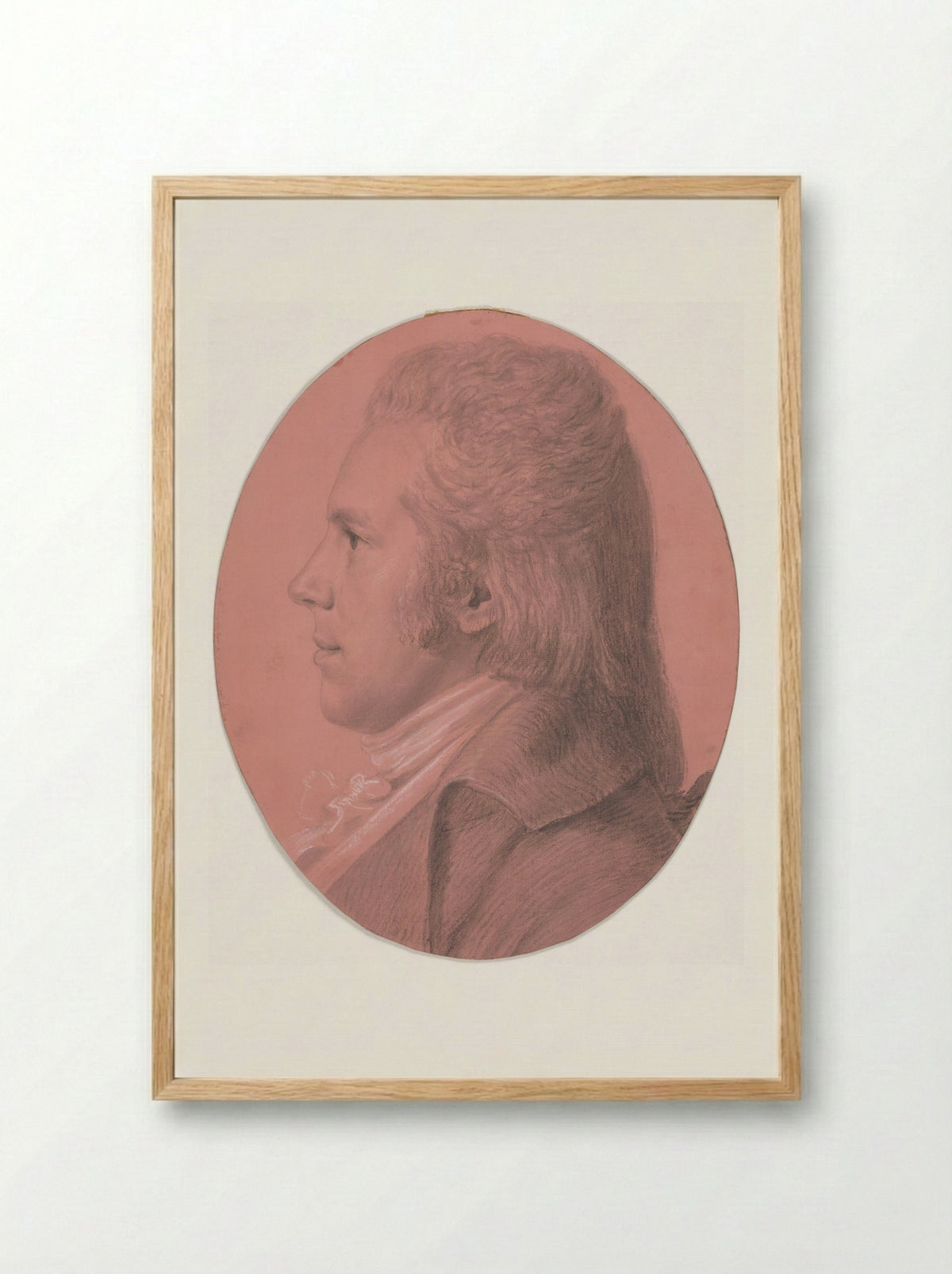 Portrait of Georges Arnold Fitzwilliam - Charles Balthazar Julien Fevret de Saint-Mémin - Framed Print Wood