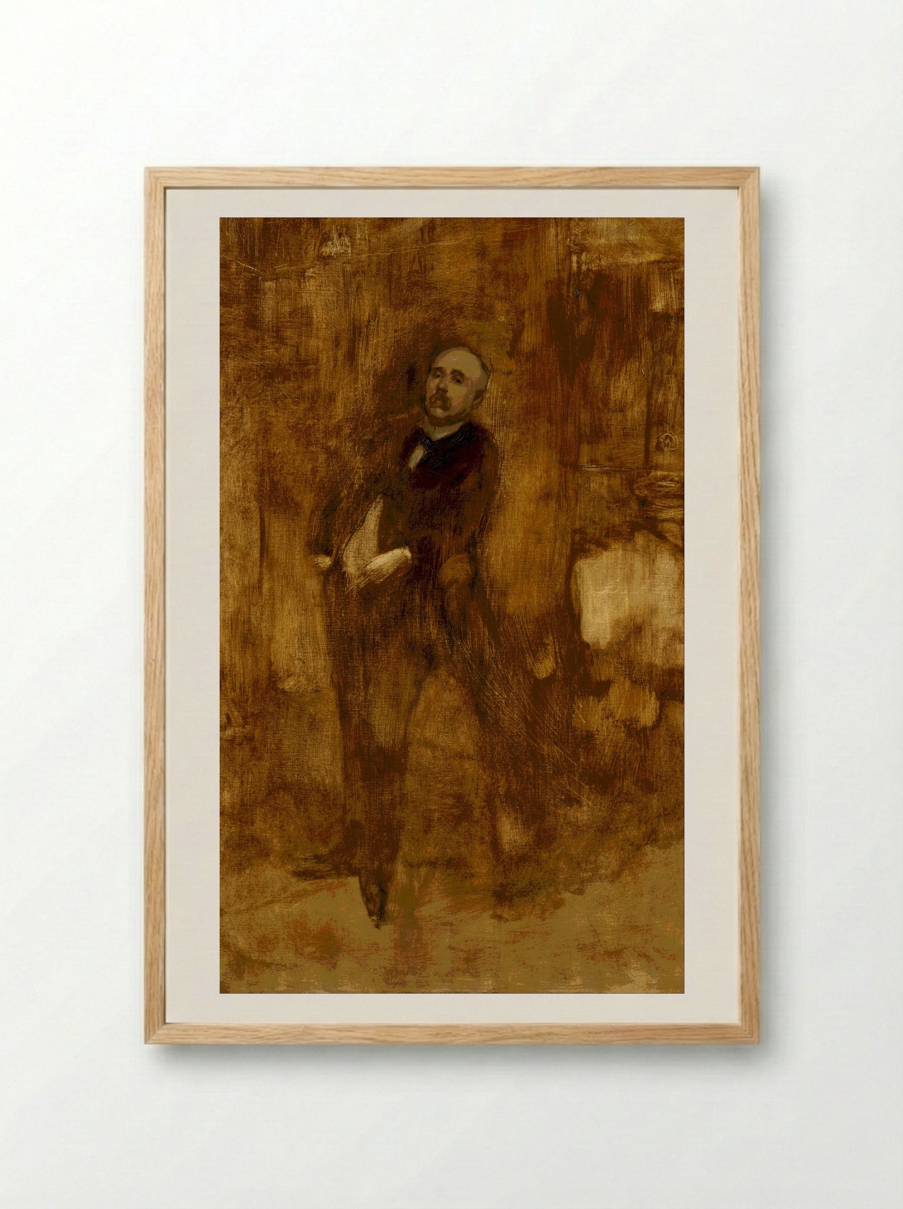 Portrait of Georges Clemenceau - Eugène Carrière - Framed Print Wood