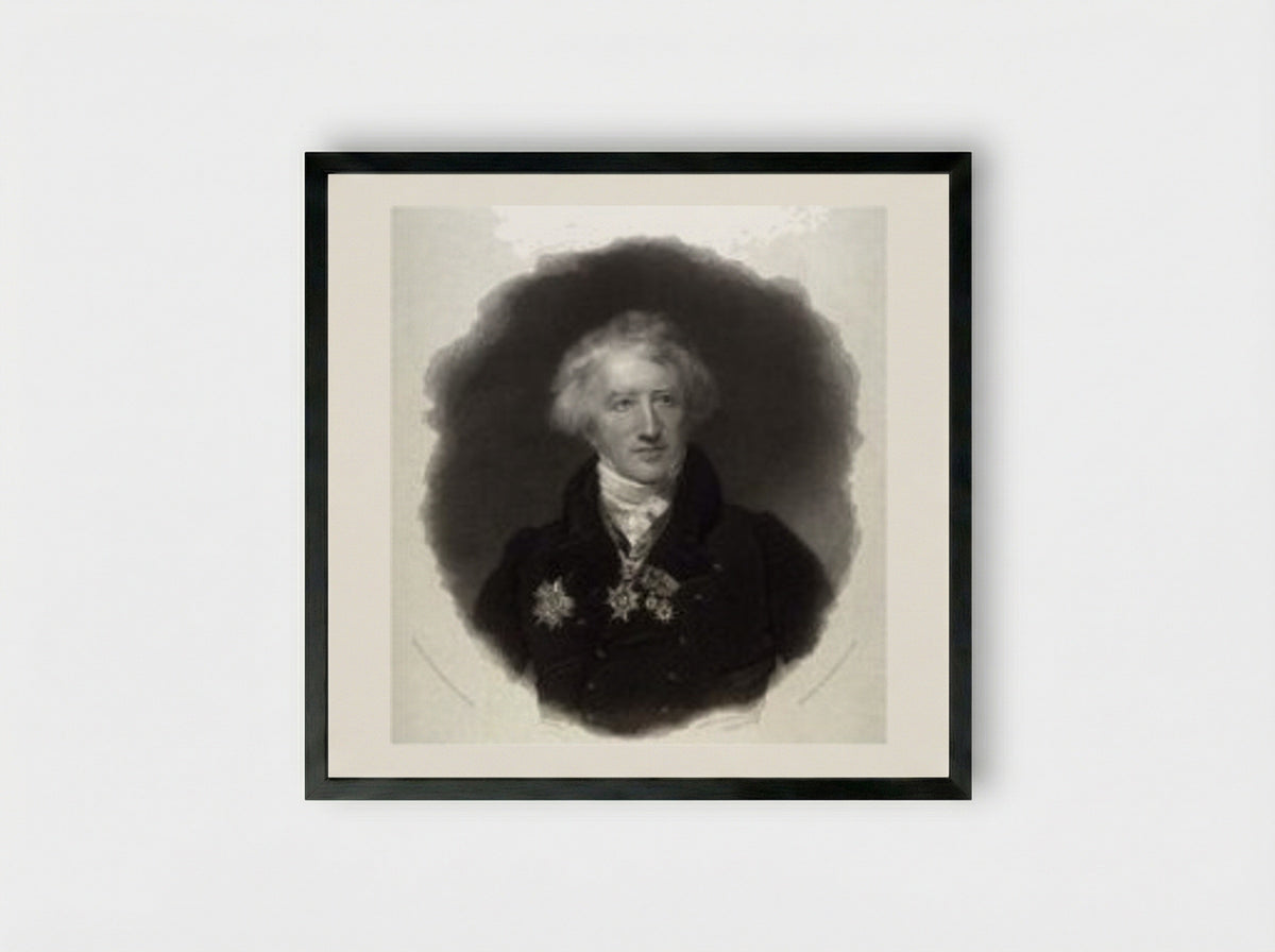 Portrait of Georges Cuvier - George Thomas Doo - Framed Print Black