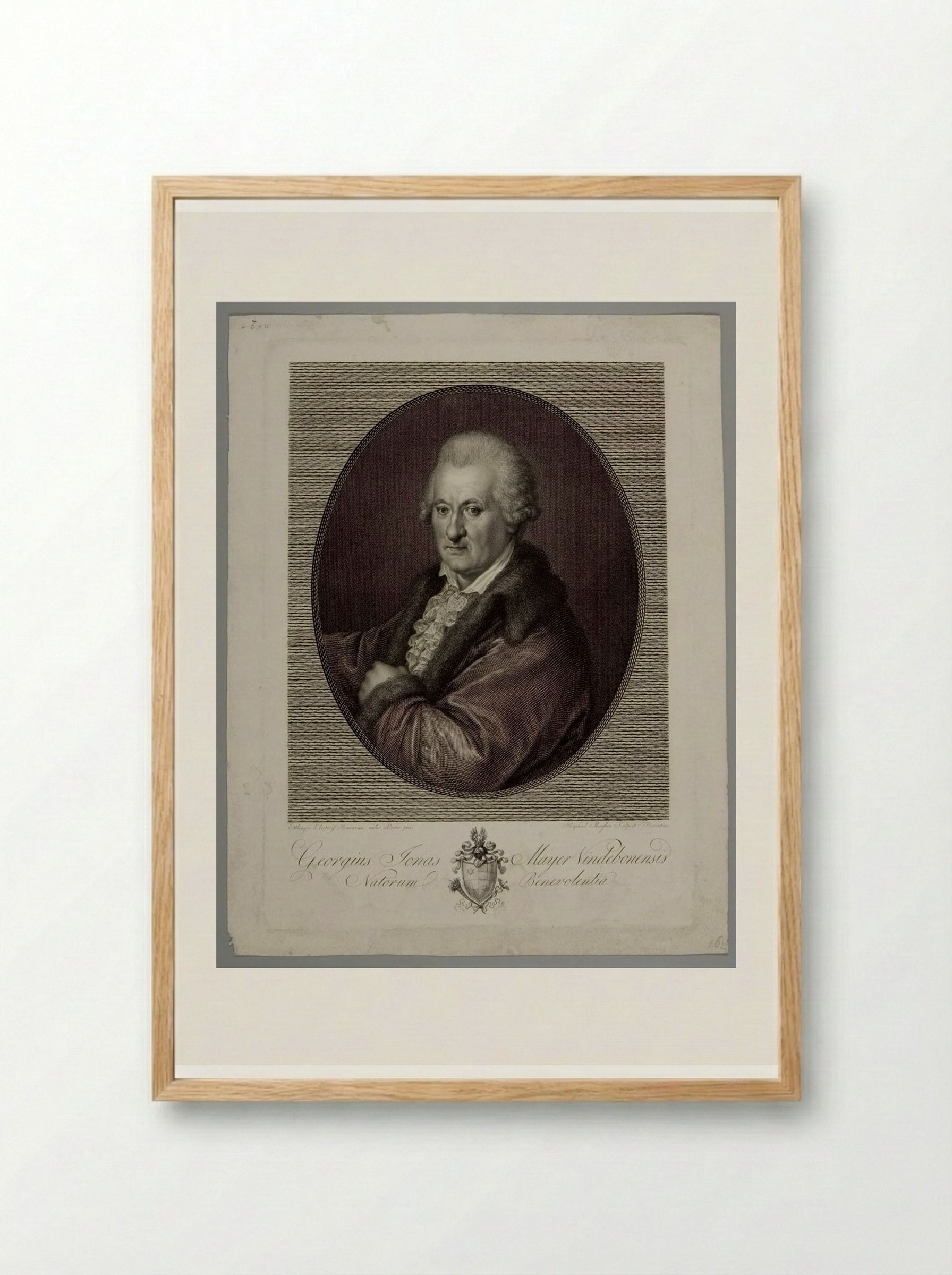 Portrait of Georgius Jonas Mayer - Raphael Morghen - Framed Print Wood