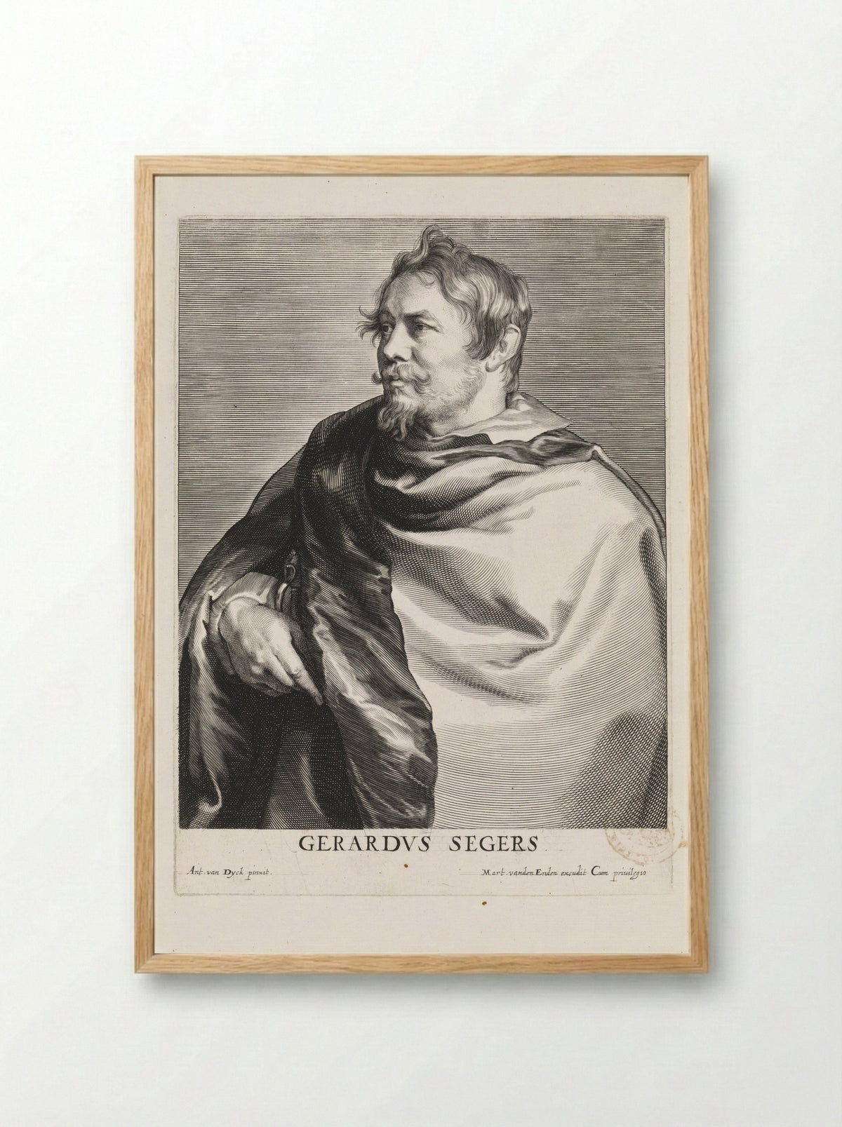 Portrait of Gerard Seghers - Anthony van Dyck - Framed Print Wood