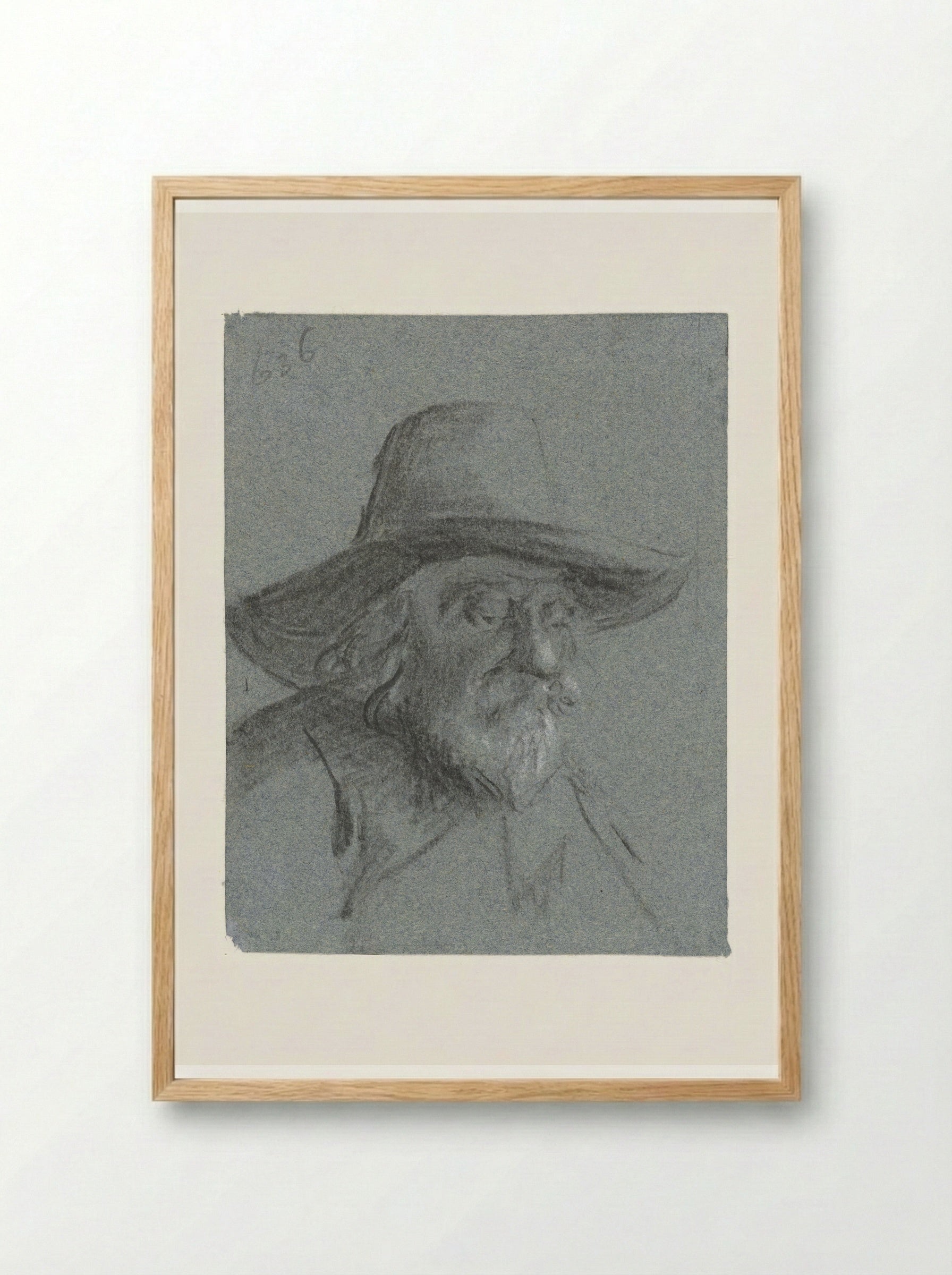 Portrait of Gerard ter Borch the Elder - Moses ter Borch - Framed Print Wood