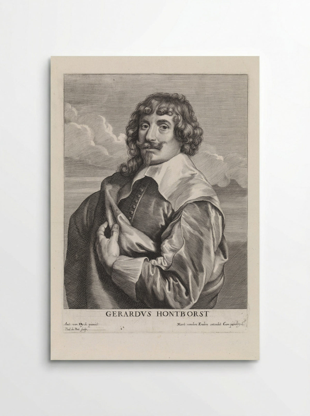 Portrait of Gerard van Honthorst - Paulus Pontius - Poster
