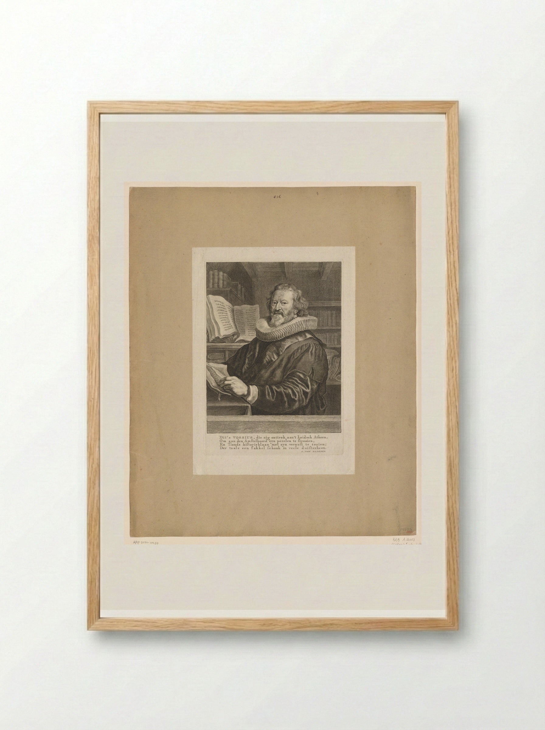 Portrait of Gerardus Joannes Vossius - Theodor Matham - Framed Print Wood
