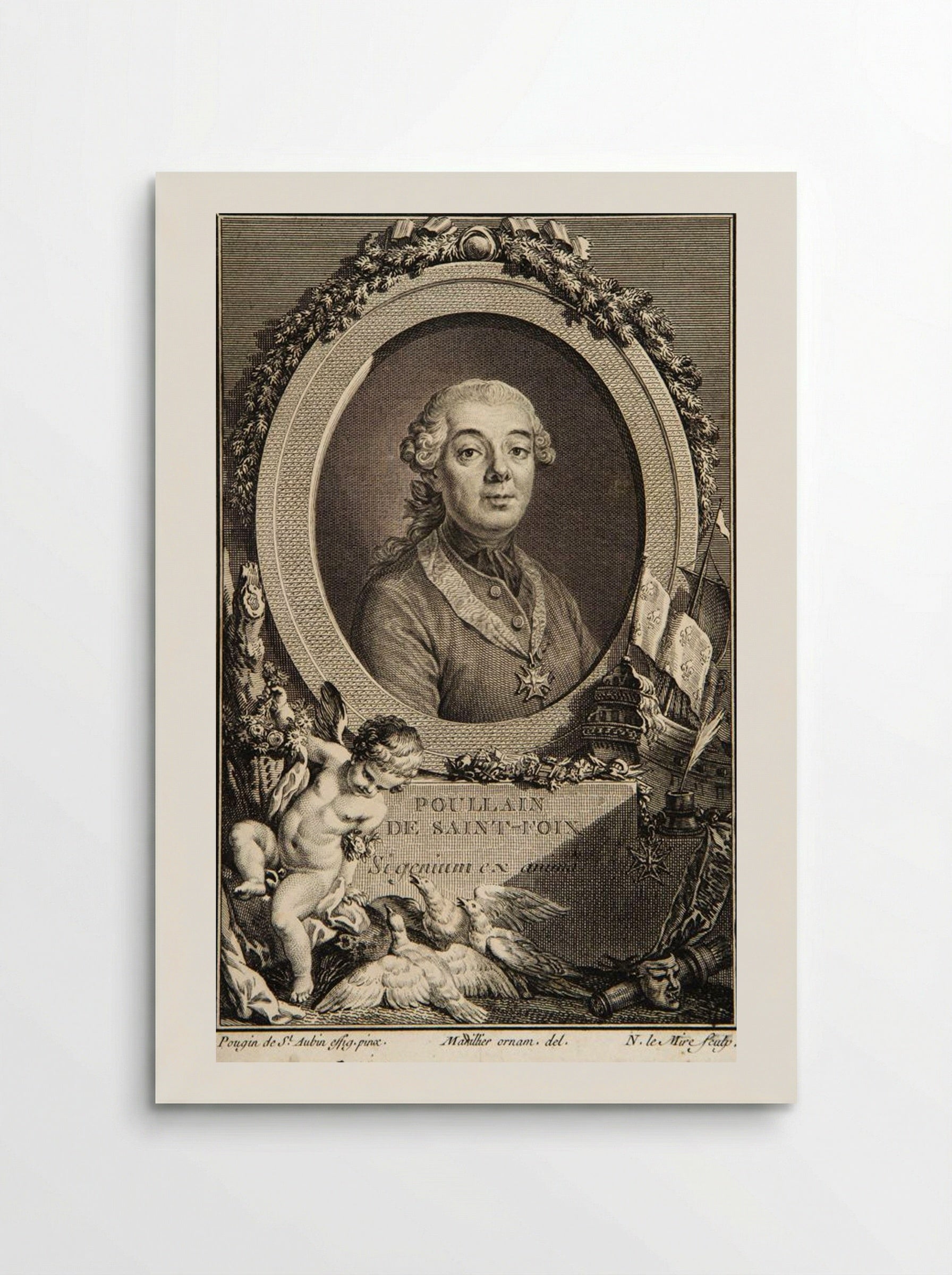 Portrait of Germain-François Poullain de Saint-Foix - Noël Le Mire - Poster