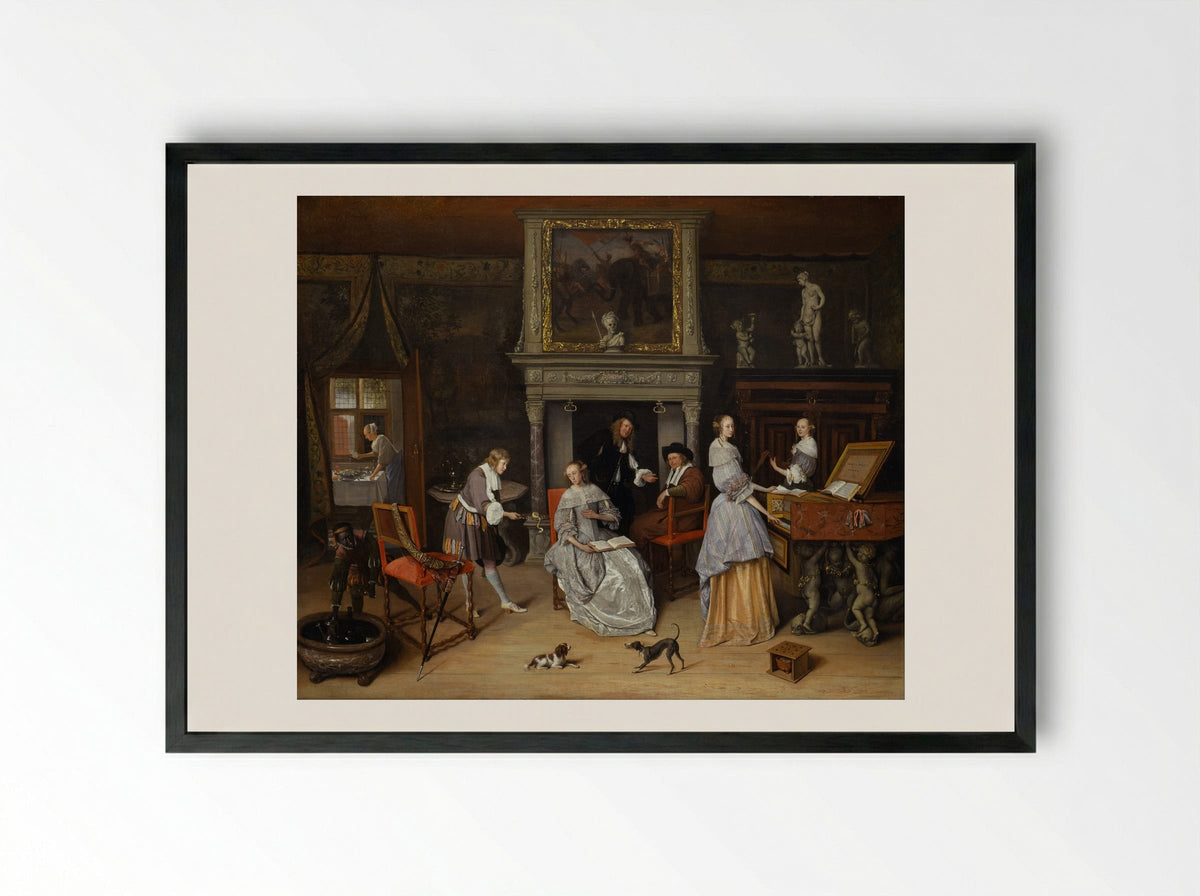 Portrait of Gerrit Gerritsz Schouten - Jan Steen - Framed Print Black