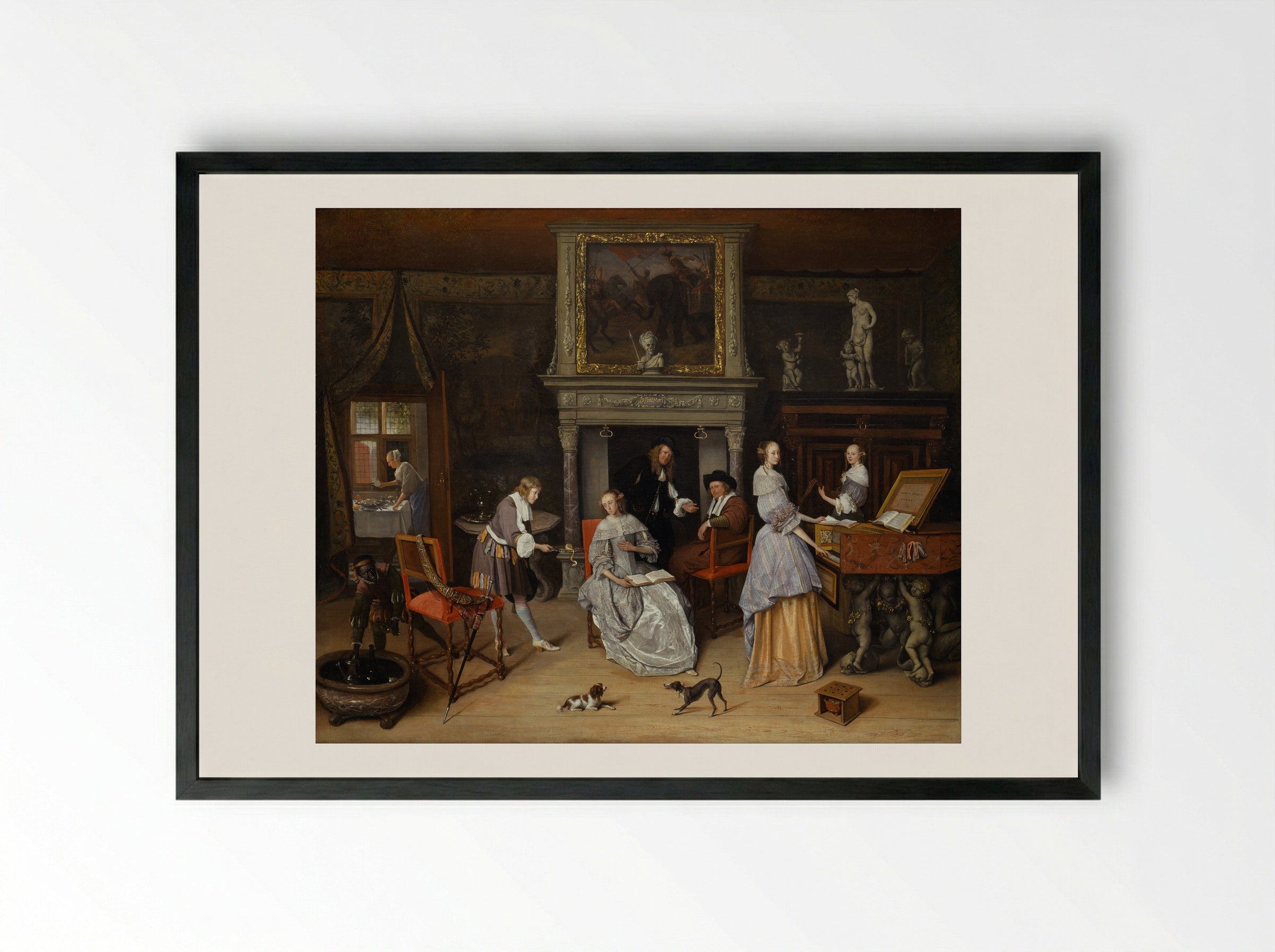 Portrait of Gerrit Gerritsz Schouten - Jan Steen - Framed Print Black