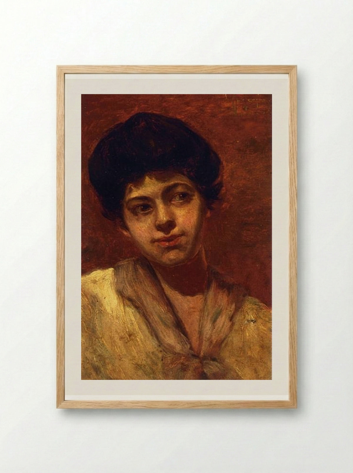 Portrait of Gertrude - Robert Julian Onderdonk - Framed Print Wood