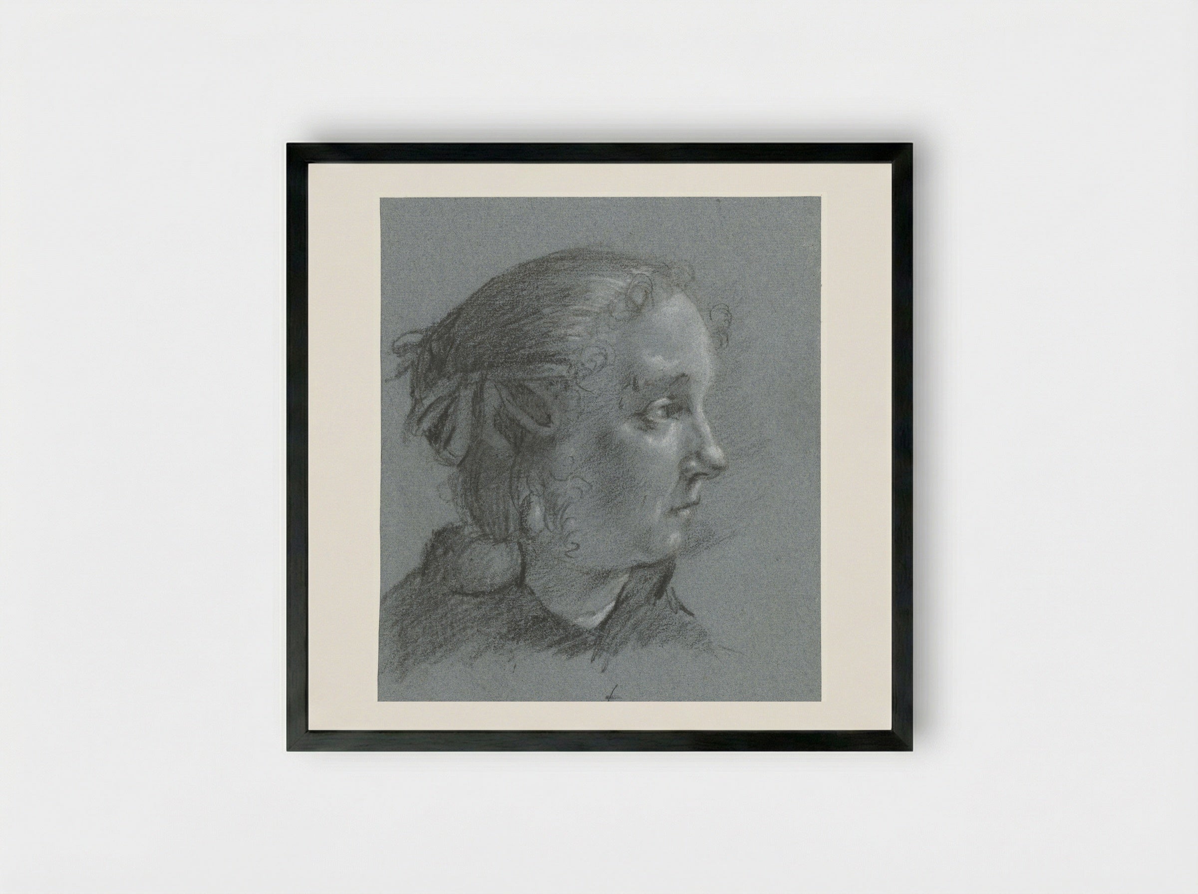 Portrait of Gesina ter Borch - Moses ter Borch - Framed Print Black