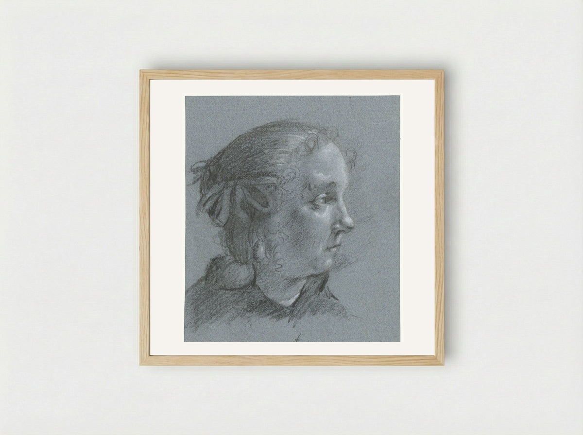Portrait of Gesina ter Borch - Moses ter Borch - Framed Print Wood