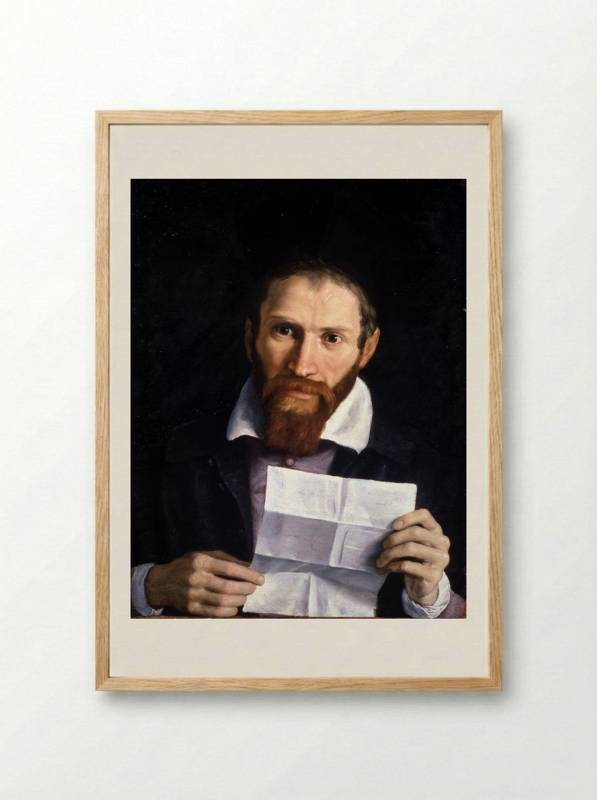 Portrait of Giovanni Battista Agucchi - Domenichino - Framed Print Wood