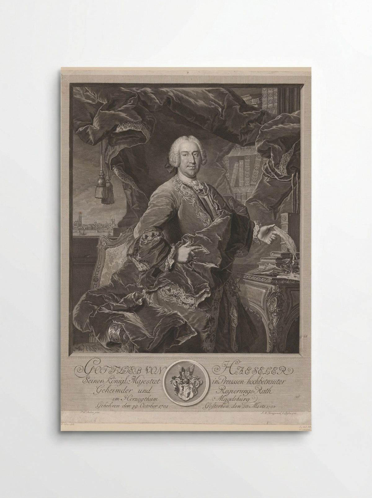 Portrait of Gottlieb von Haeseler - Johann Martin Bernigeroth - Poster