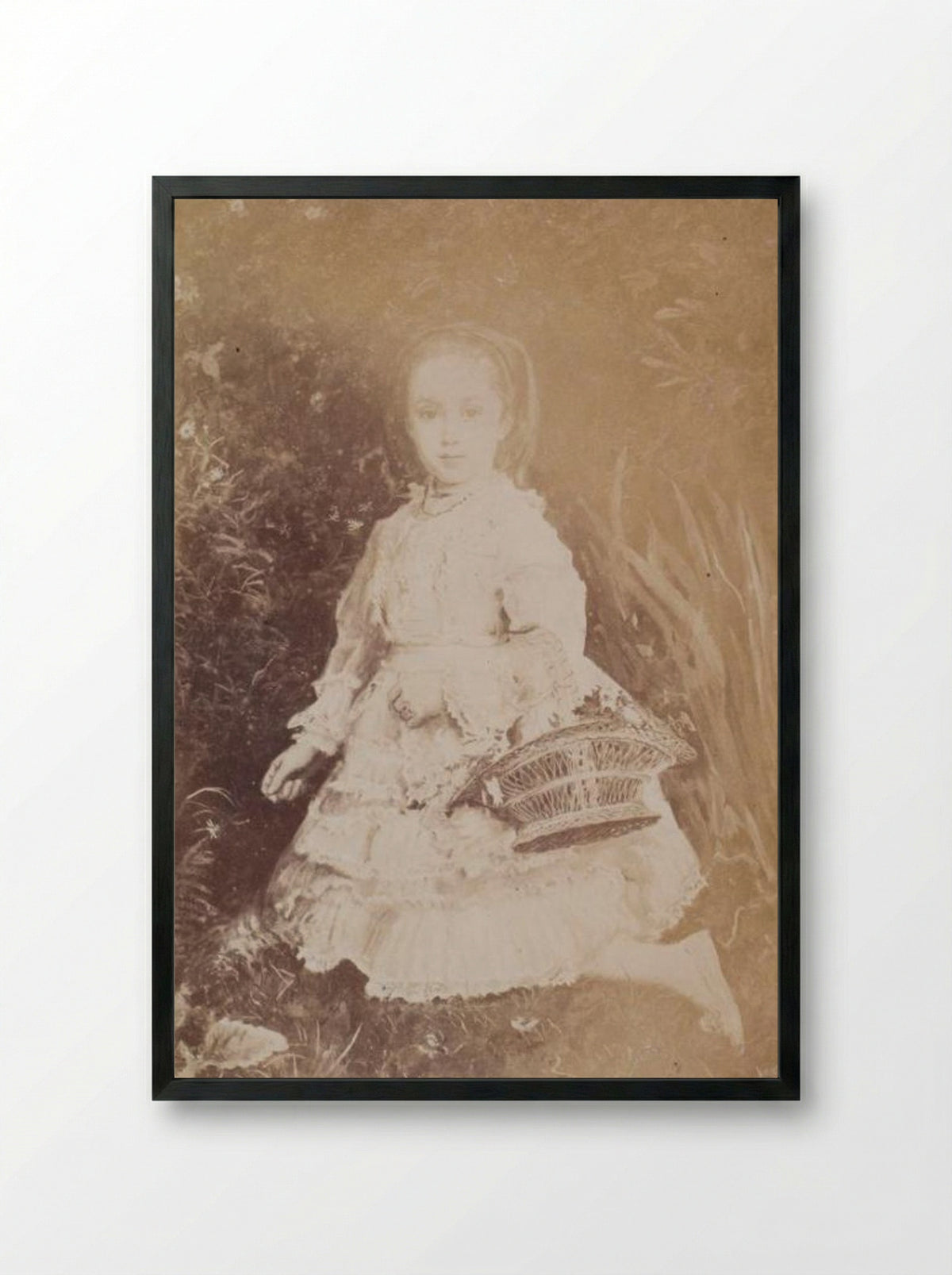 Portrait of Gracia Lees - John Everett Millais - Framed Print Black