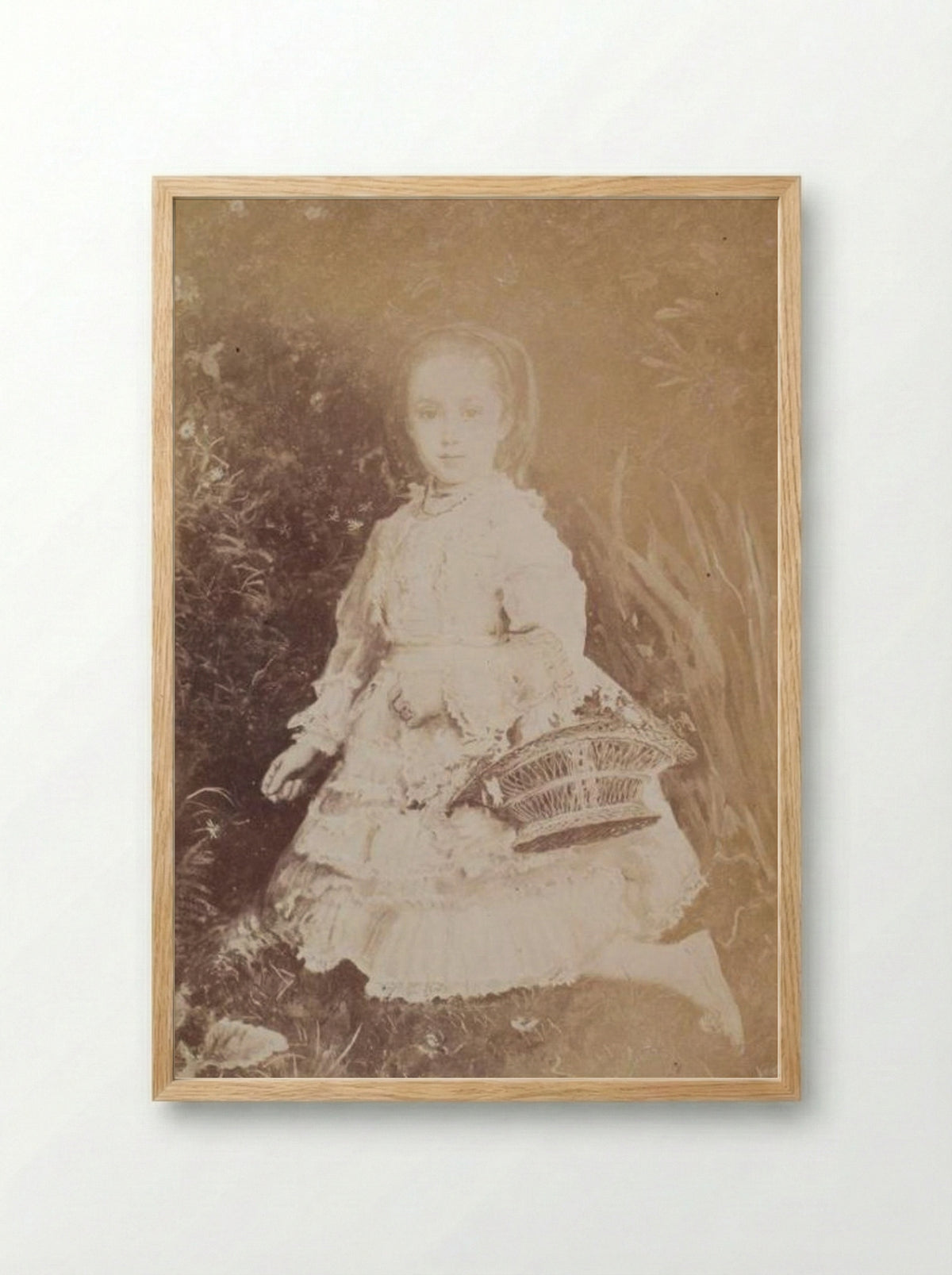 Portrait of Gracia Lees - John Everett Millais - Framed Print Wood